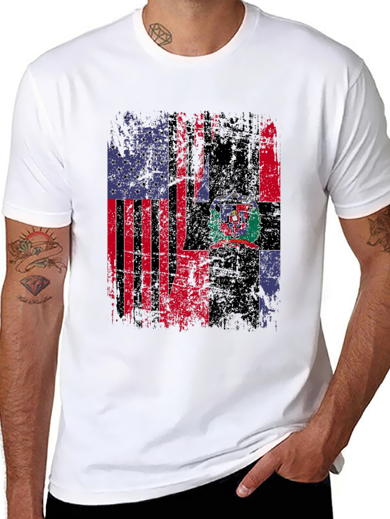 USA Dominican Flag T-Shirt