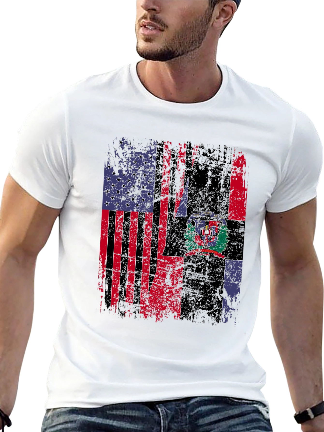 USA Dominican Flag T-Shirt