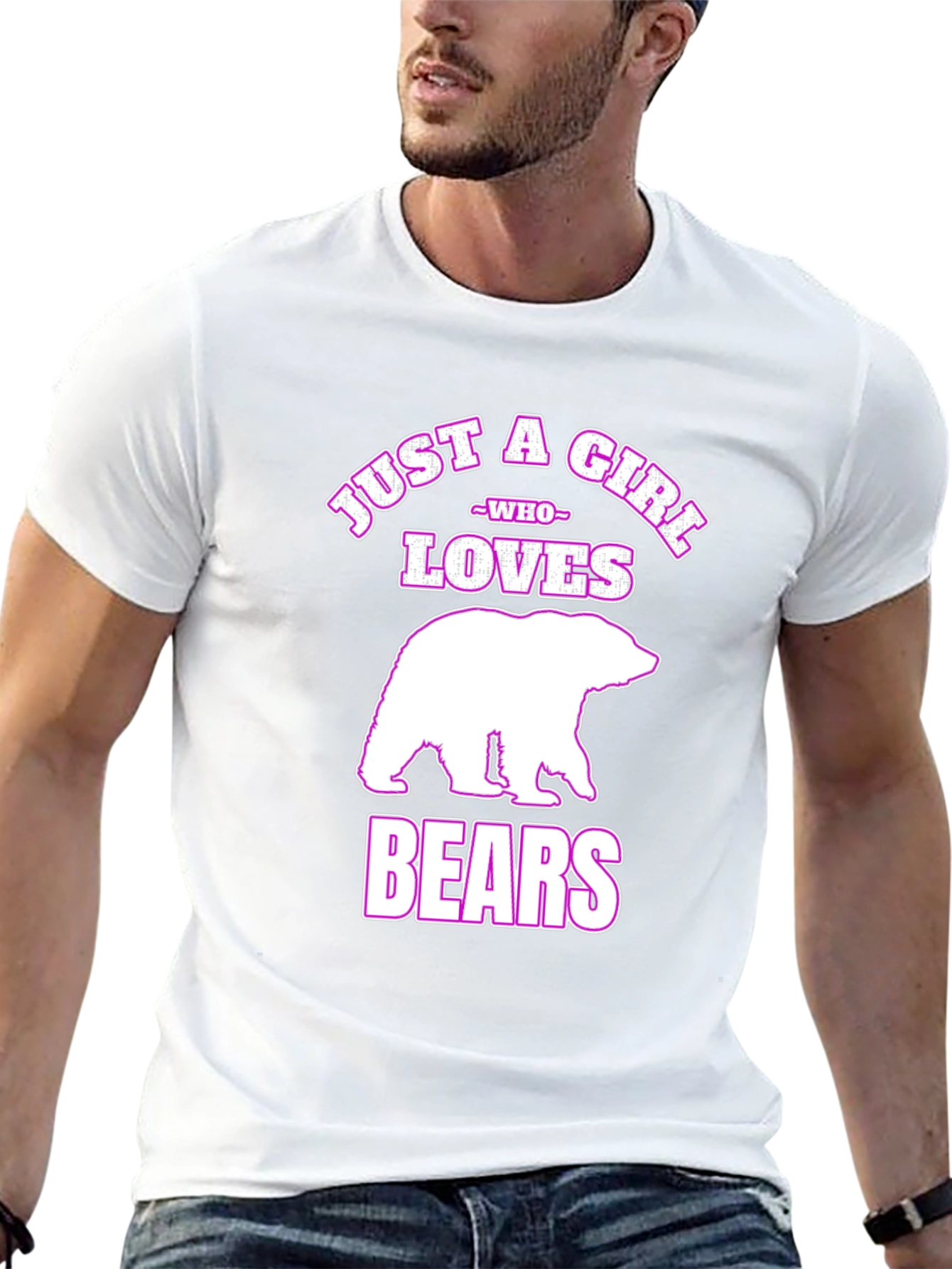 Just A Girl Who Loves Bears Black T-Shirt