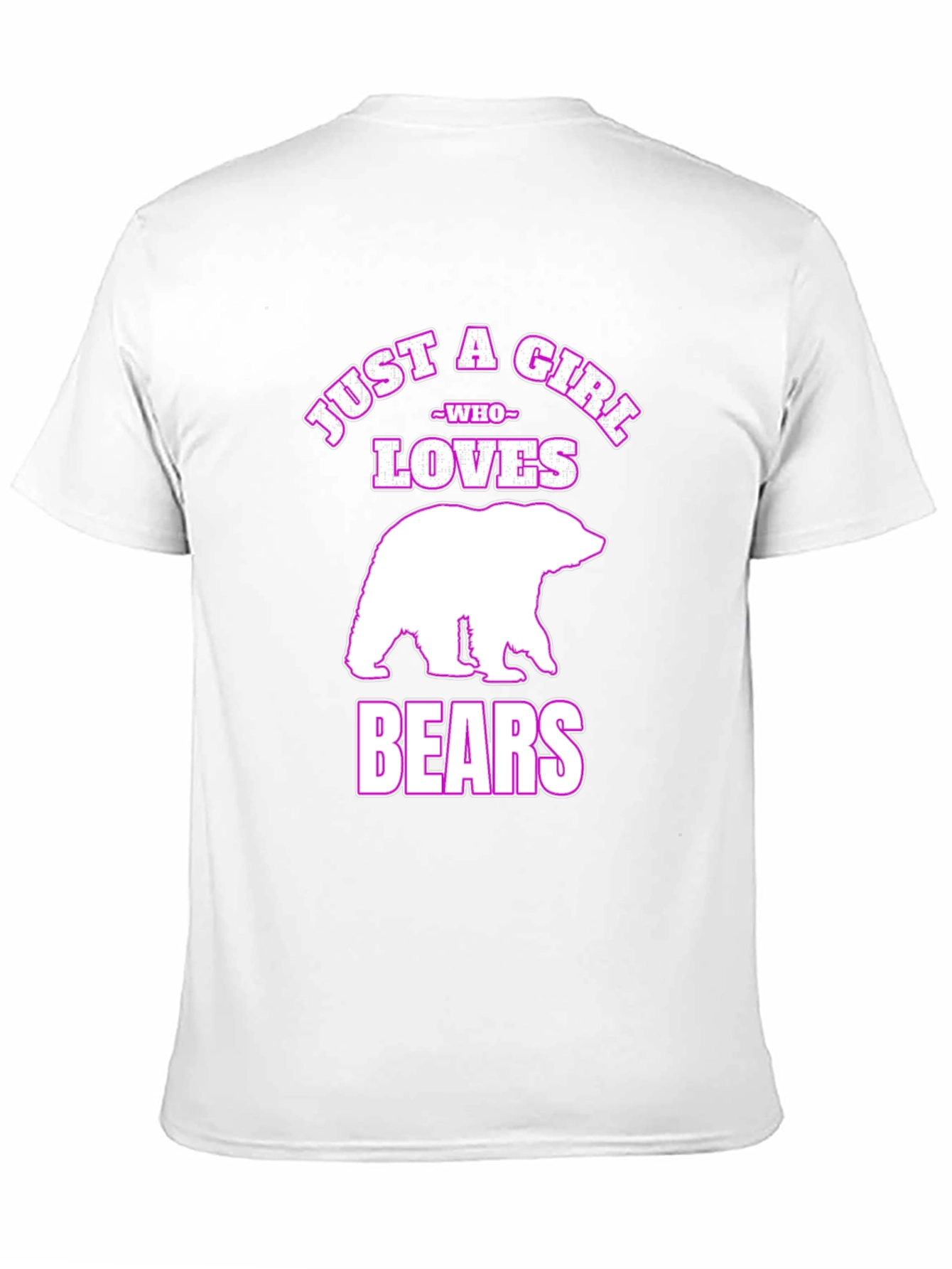 Just A Girl Who Loves Bears Black T-Shirt