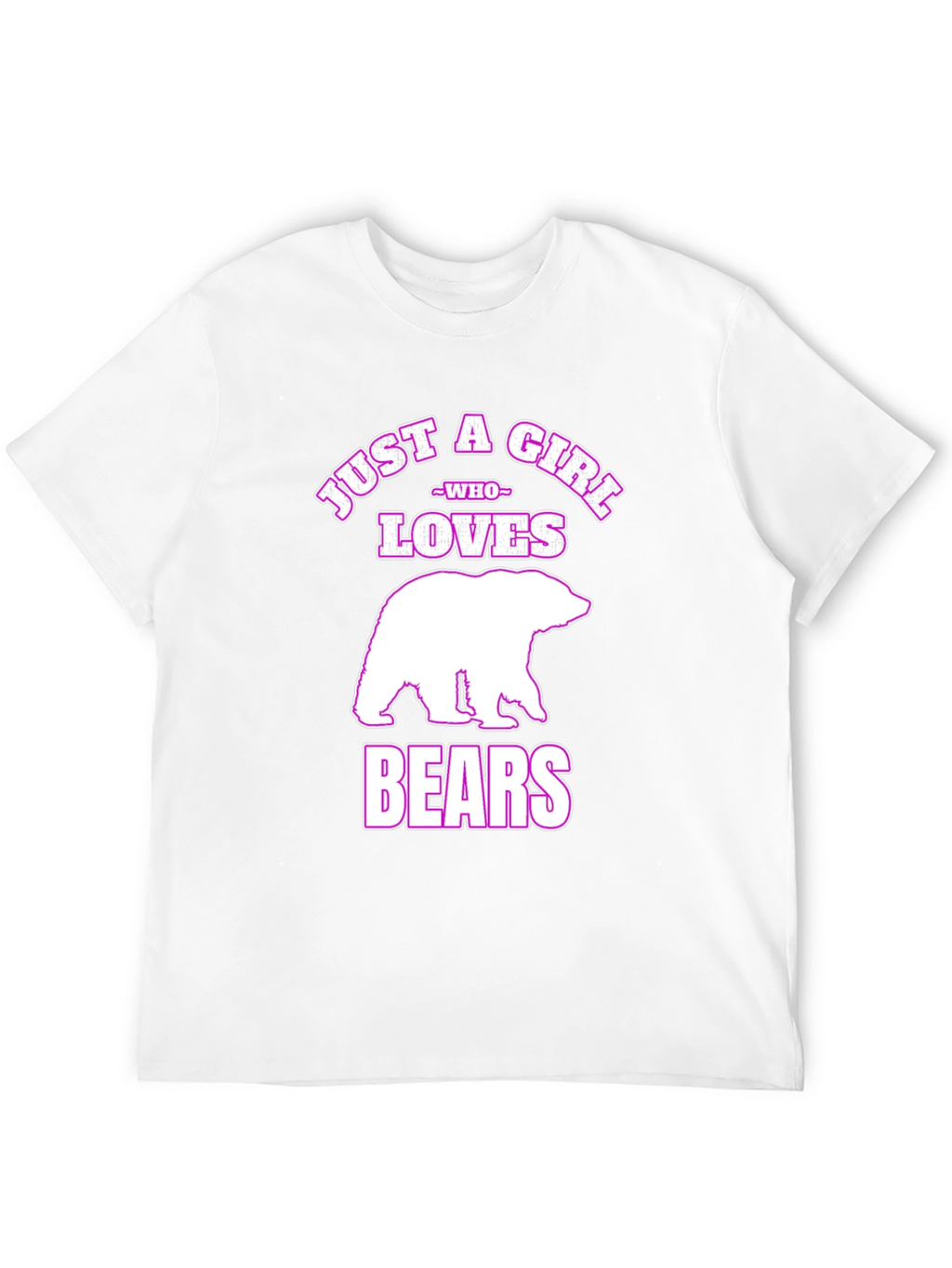 Just A Girl Who Loves Bears Black T-Shirt