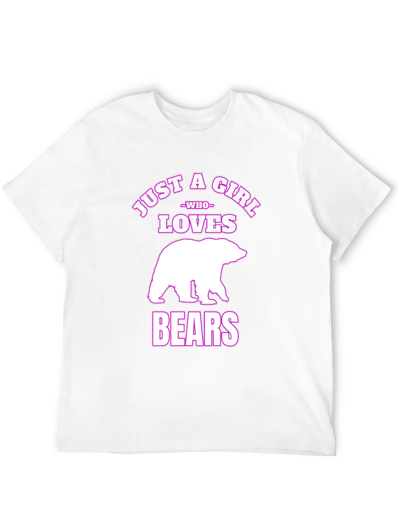 Just A Girl Who Loves Bears Black T-Shirt