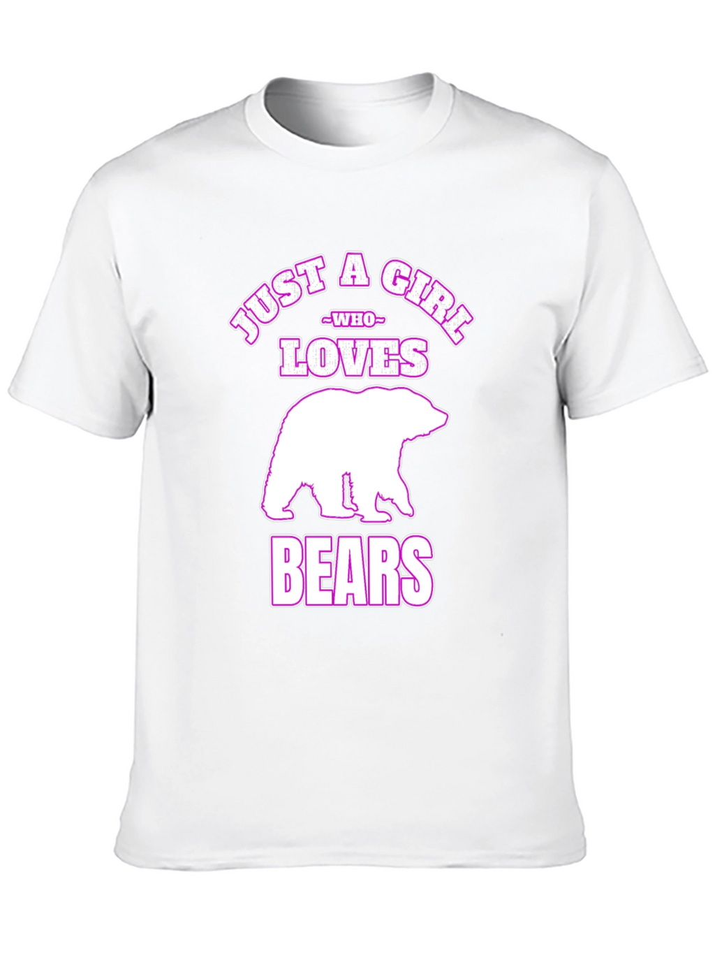 Just A Girl Who Loves Bears Black T-Shirt