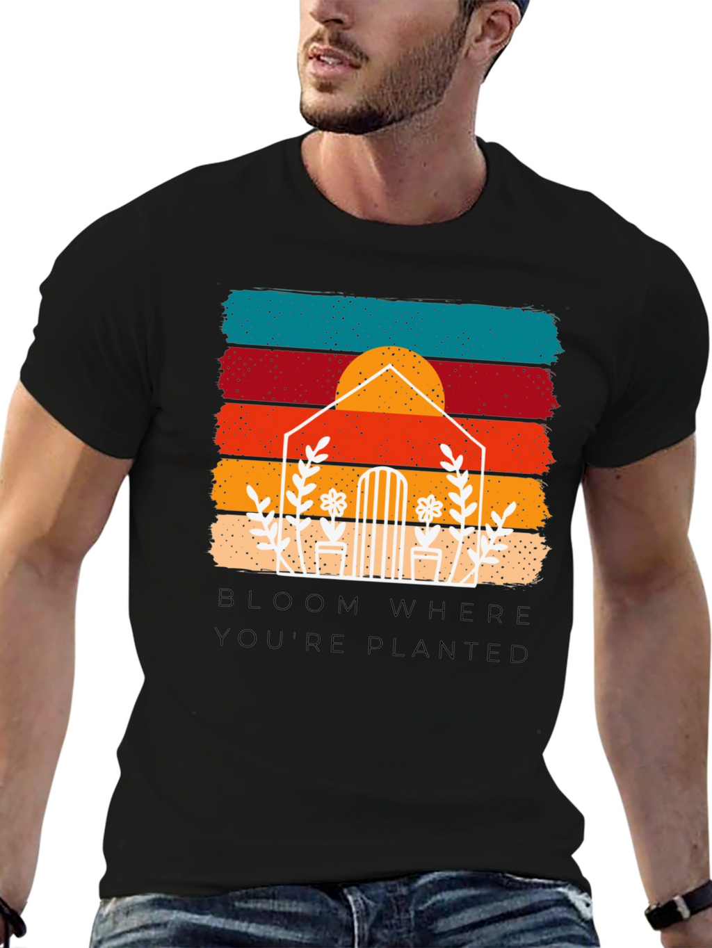 Bloom Where Youre Planted Retro Tee