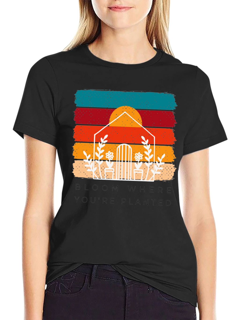 Bloom Where Youre Planted Retro Tee