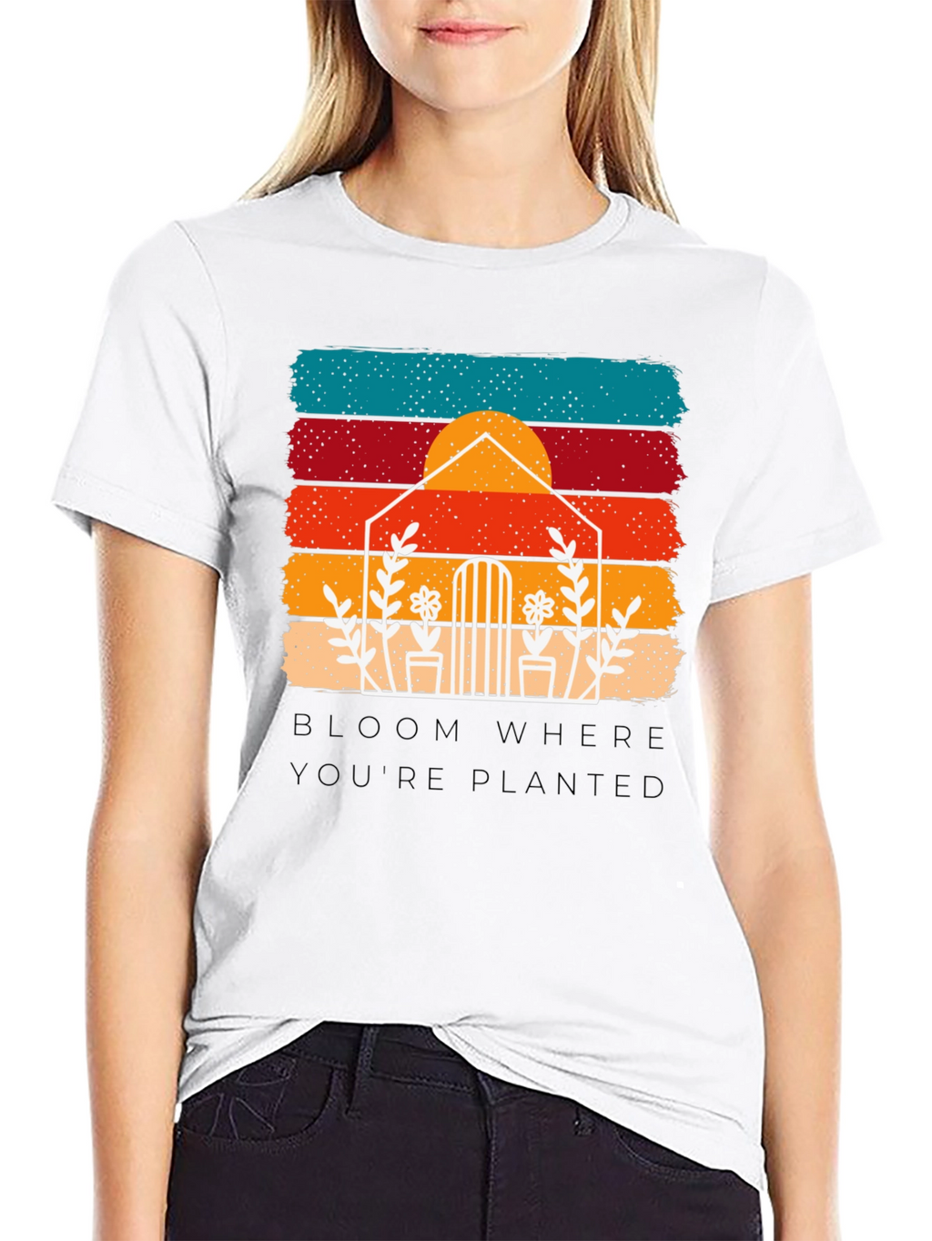 Bloom Where Youre Planted Retro Tee