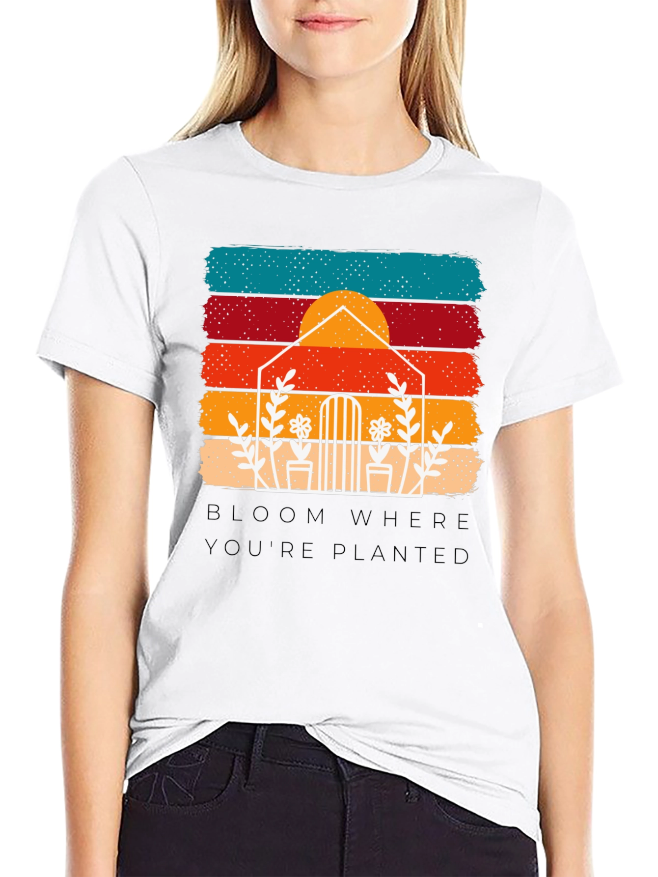 Bloom Where Youre Planted Retro Tee
