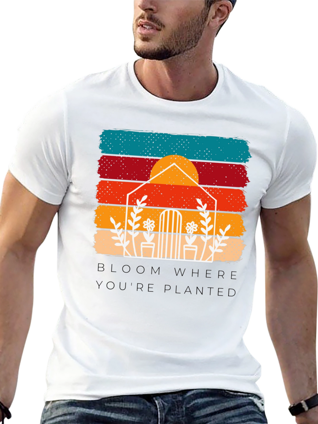 Bloom Where Youre Planted Retro Tee