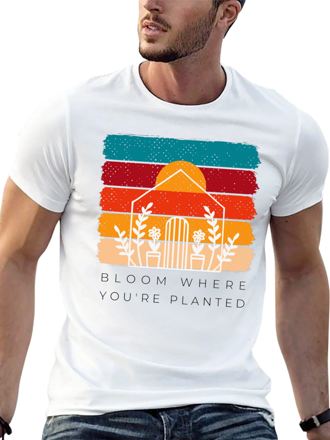 Bloom Where Youre Planted Retro Tee