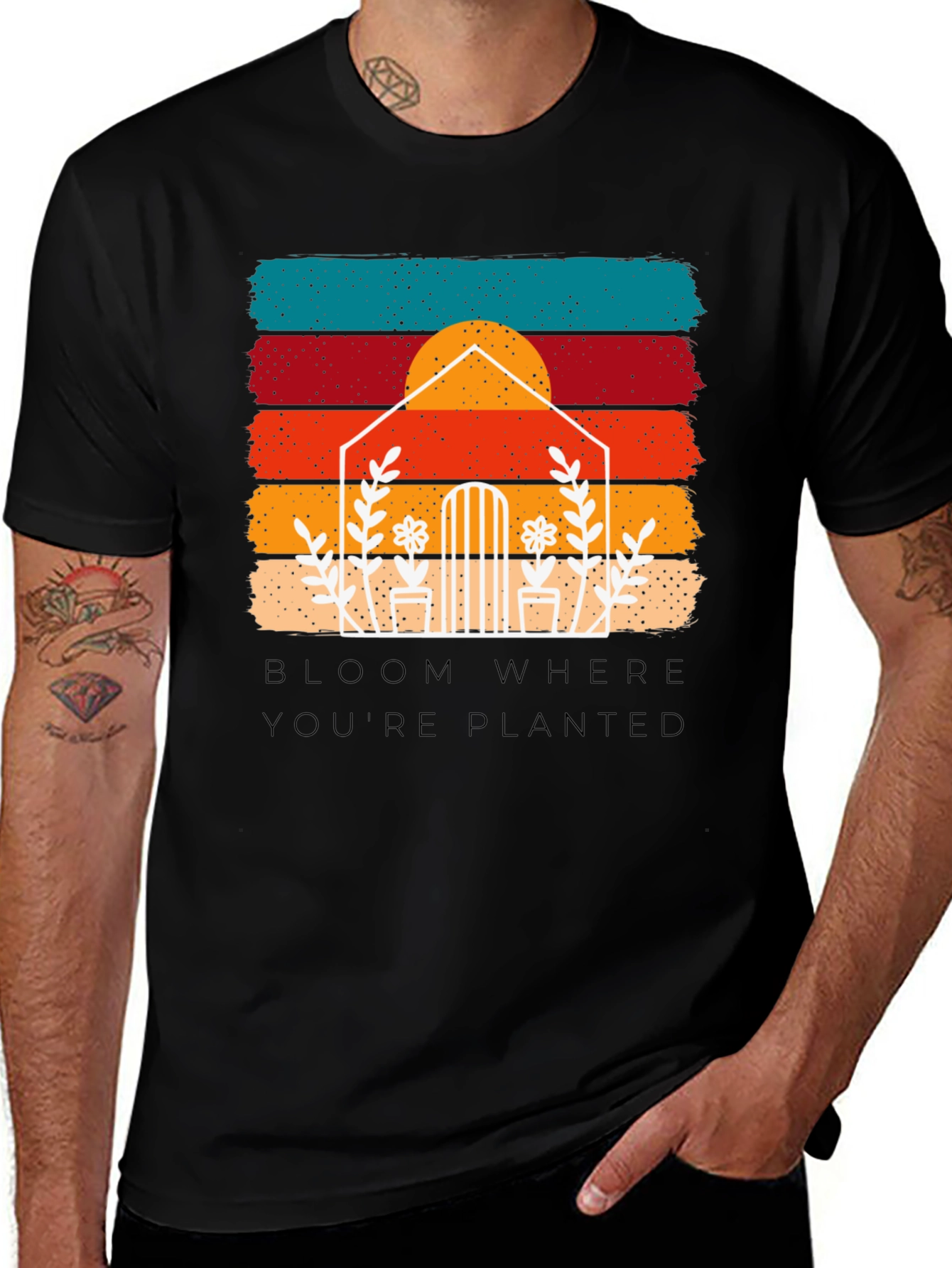 Bloom Where Youre Planted Retro Tee