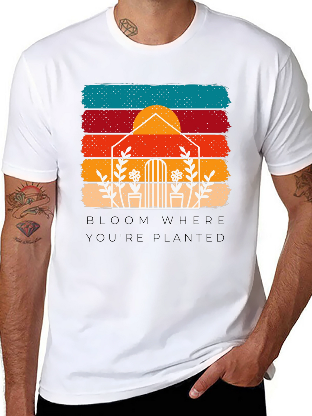 Bloom Where Youre Planted Retro Tee