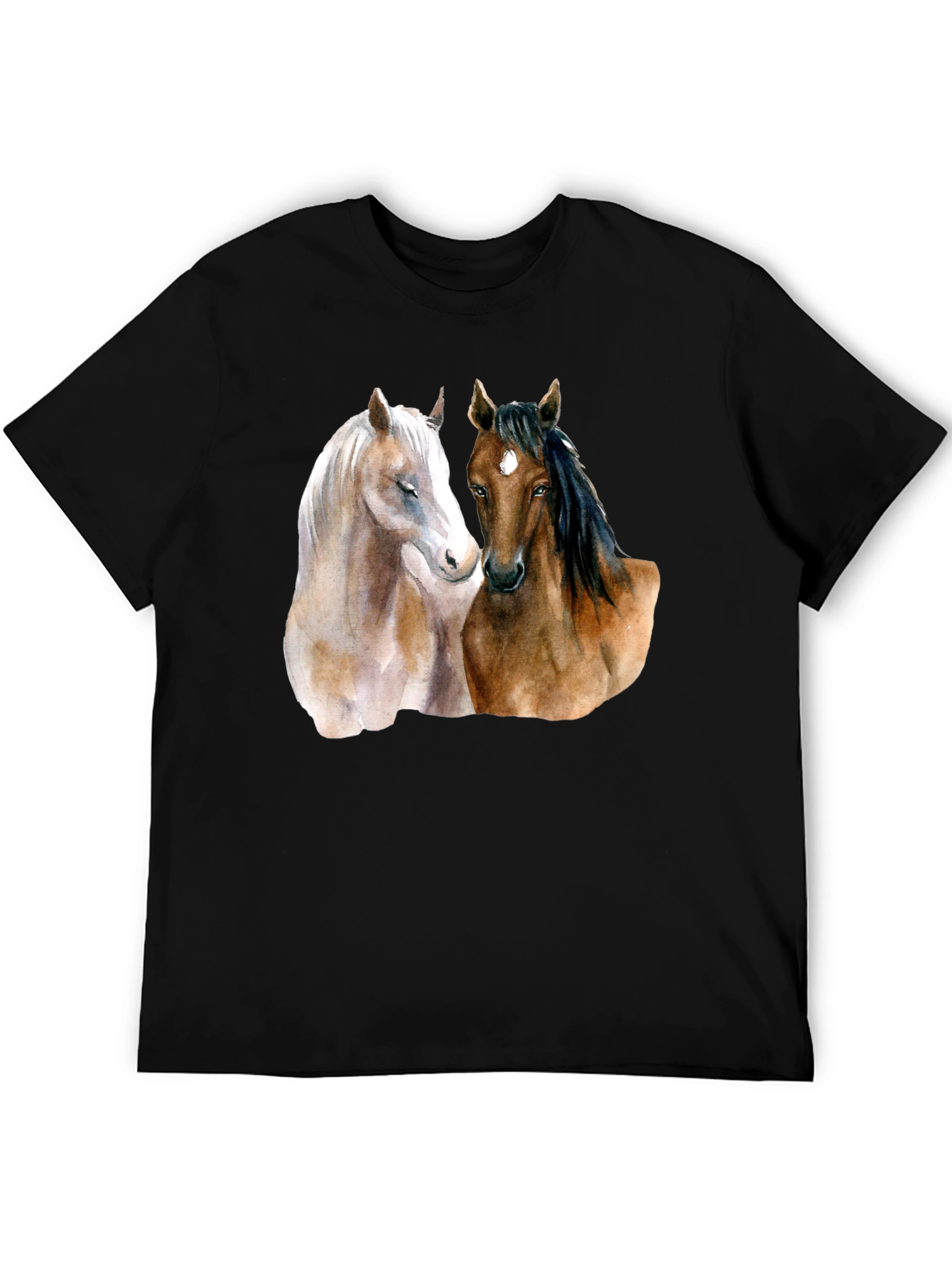 Horse Lovers T-Shirt: Artistic Equestrian Design