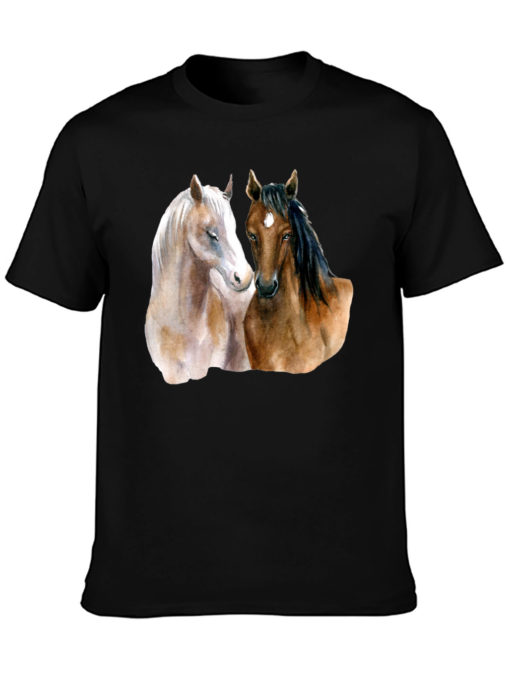 Horse Lovers T-Shirt: Artistic Equestrian Design