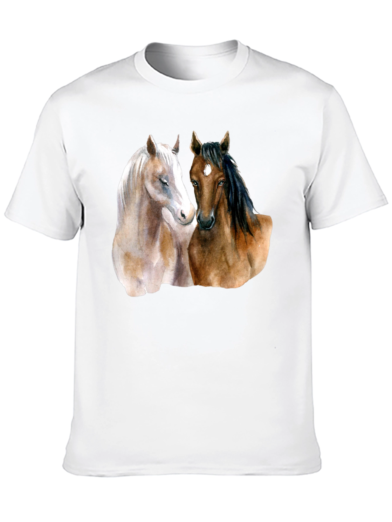 Horse Lovers T-Shirt: Artistic Equestrian Design