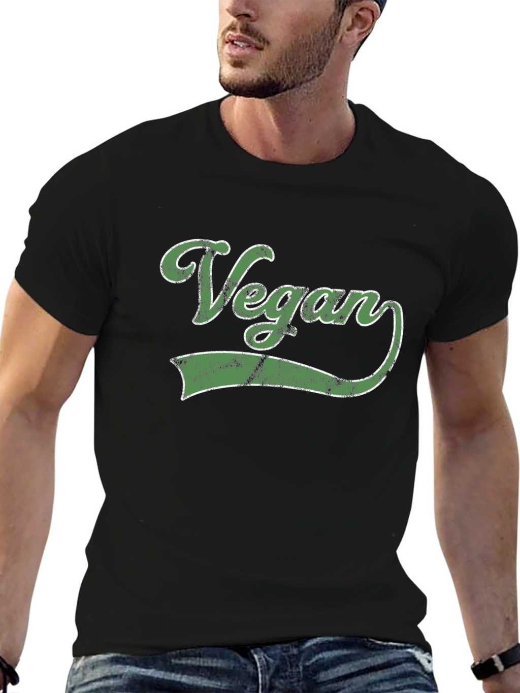 Vegan Graphic Tee - Black T-Shirt