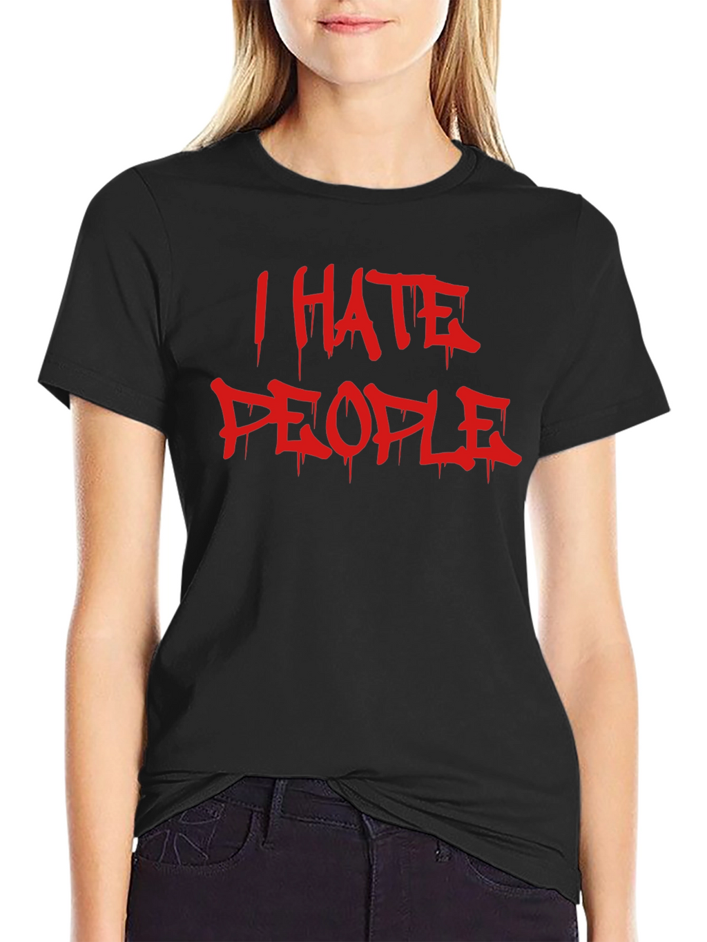 I Hate People Graphic Tee - Edgy Style