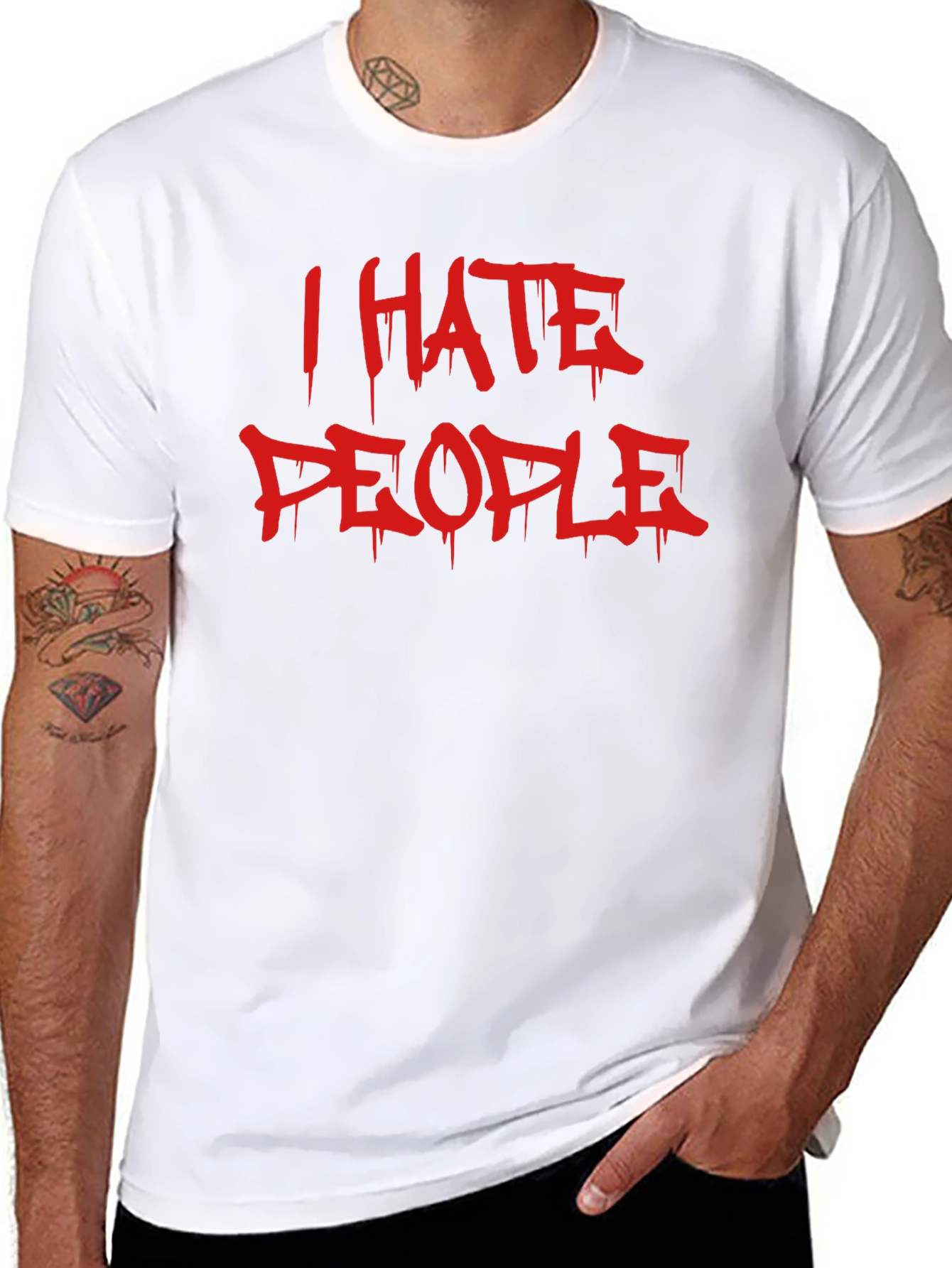 I Hate People Graphic Tee - Edgy Style