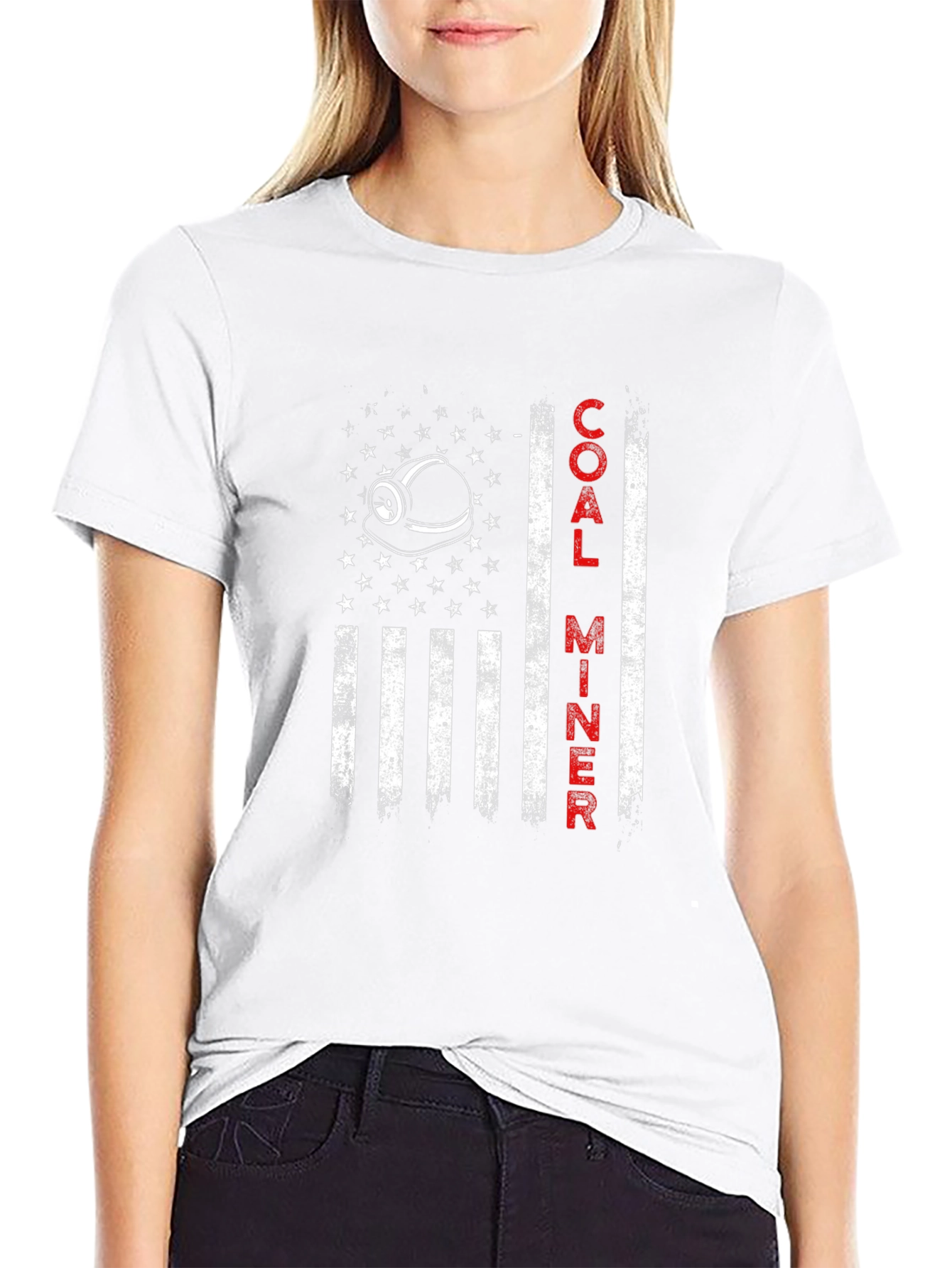 Coal Miner American Flag T-Shirt