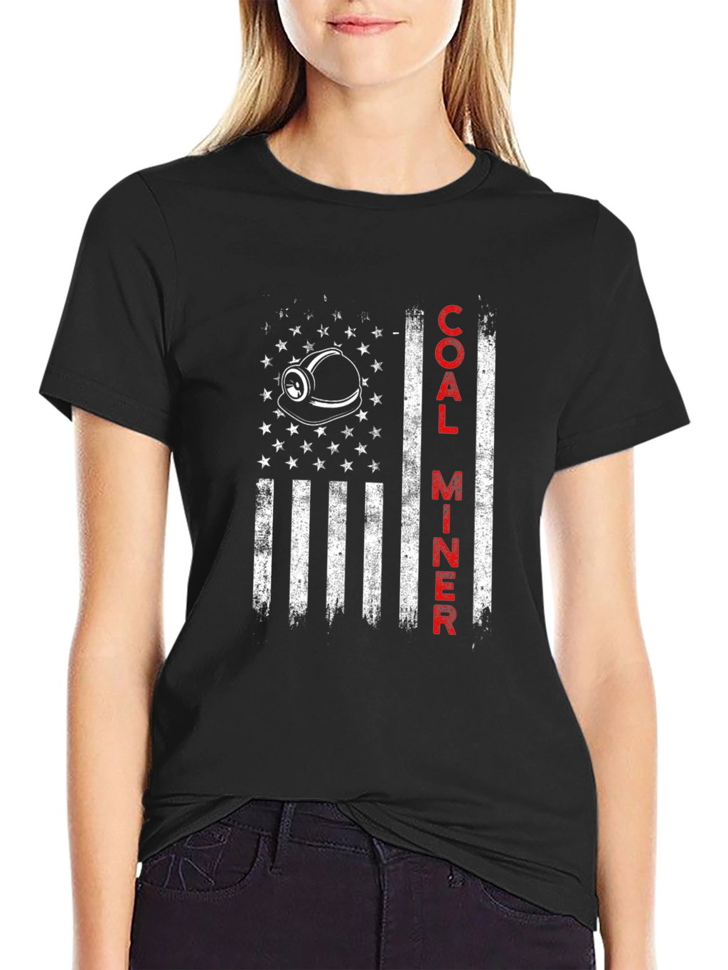 Coal Miner American Flag T-Shirt
