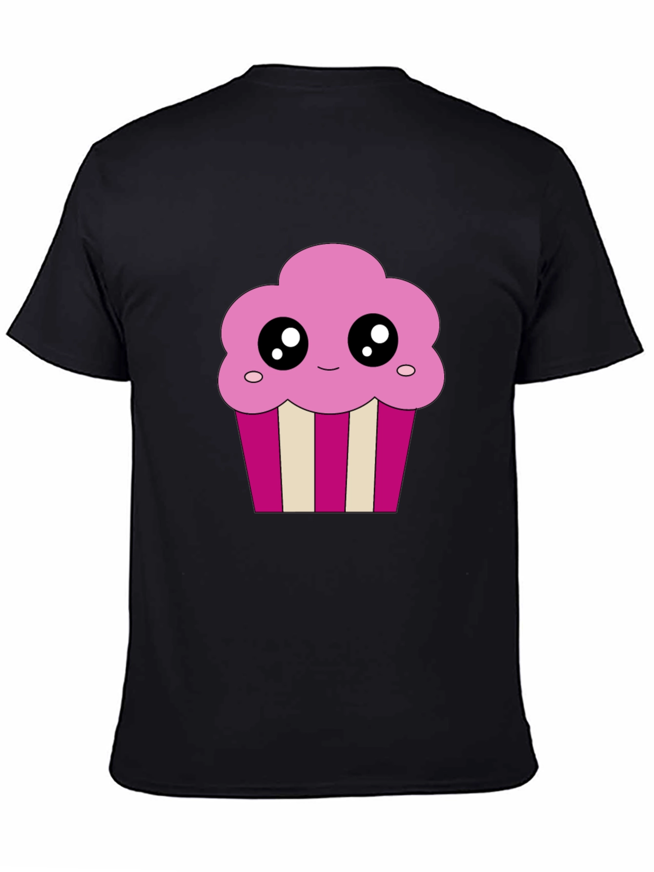 Cute Cupcake Graphic Black T-Shirt