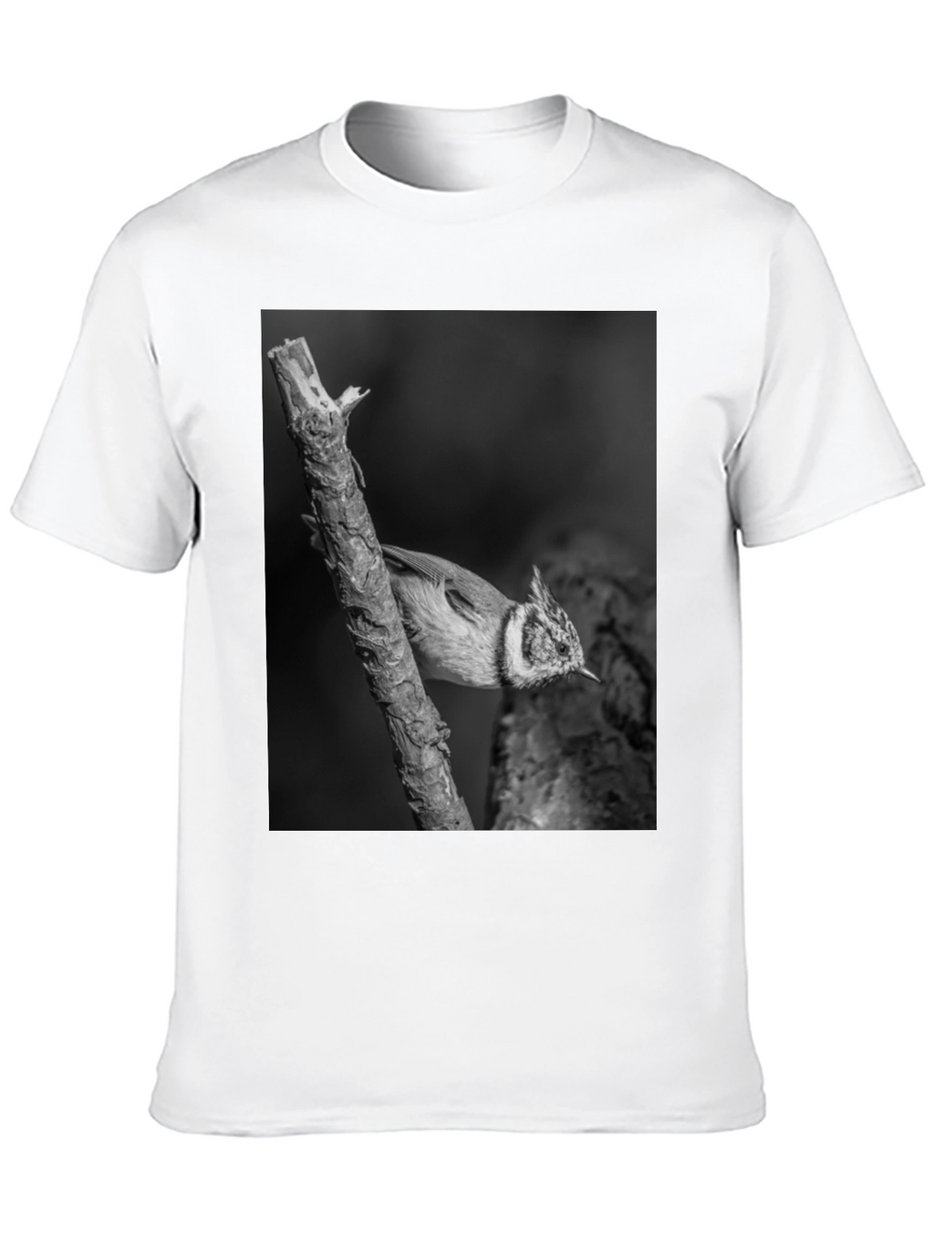 Bird on Branch Black T-Shirt