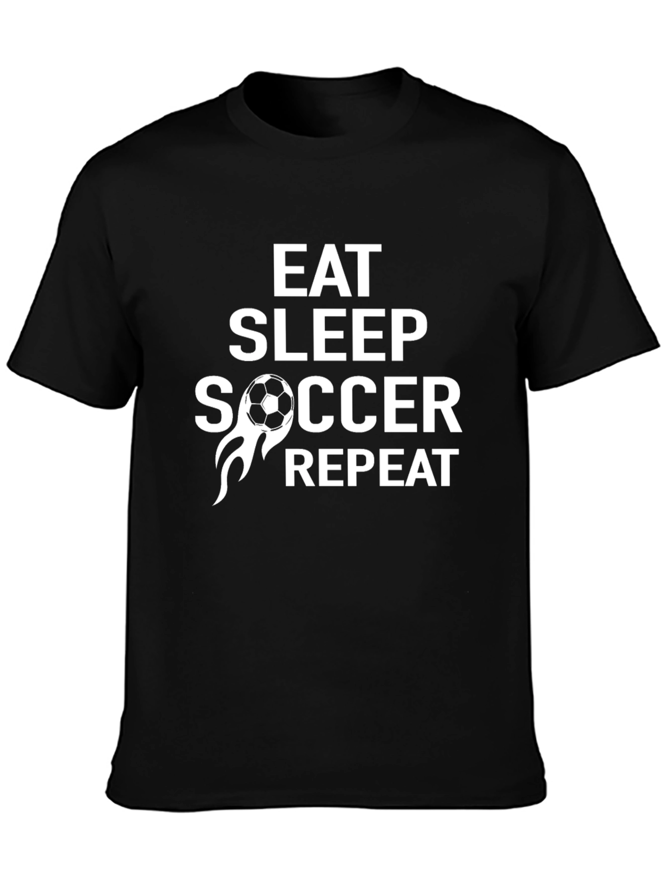Eat Sleep Soccer Repeat Graphic Tee