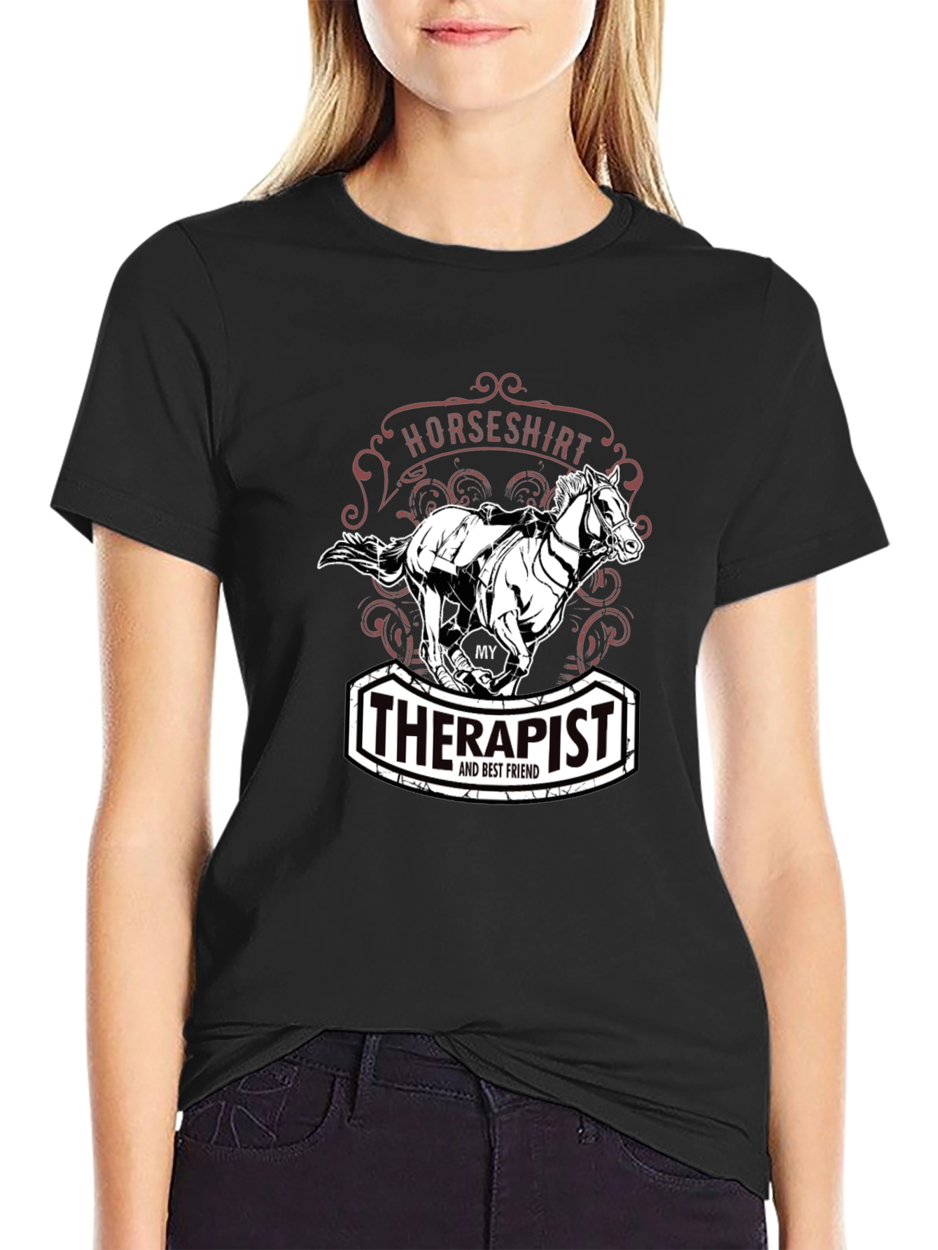 Horse Therapist T-Shirt - My Therapist Best Friend Horse Shirt
