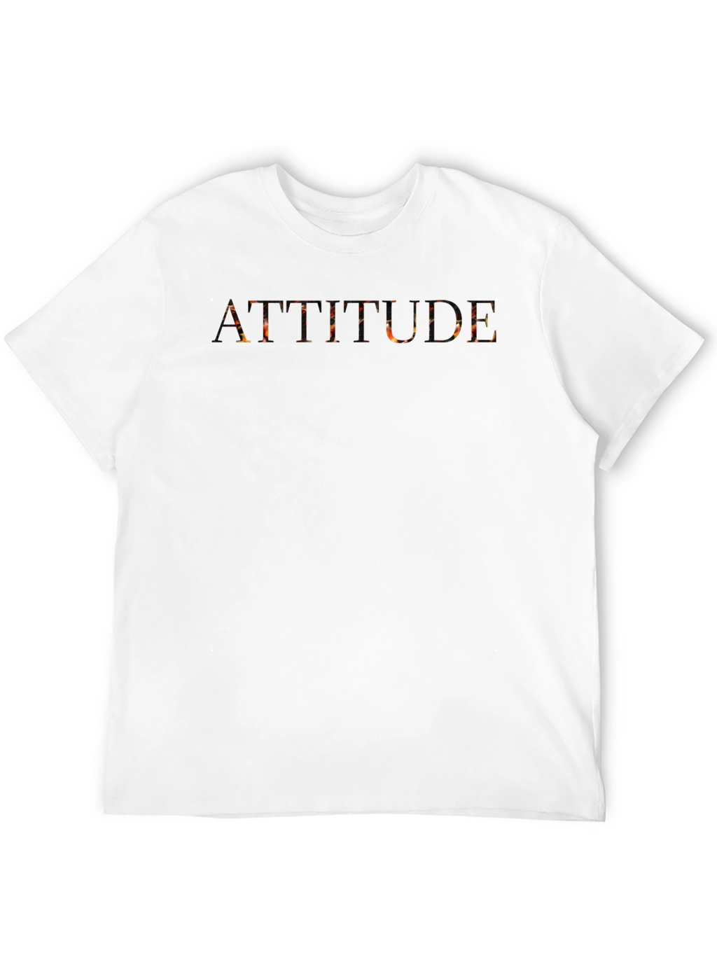 Attitude Graphic Print Crew Neck T-Shirt