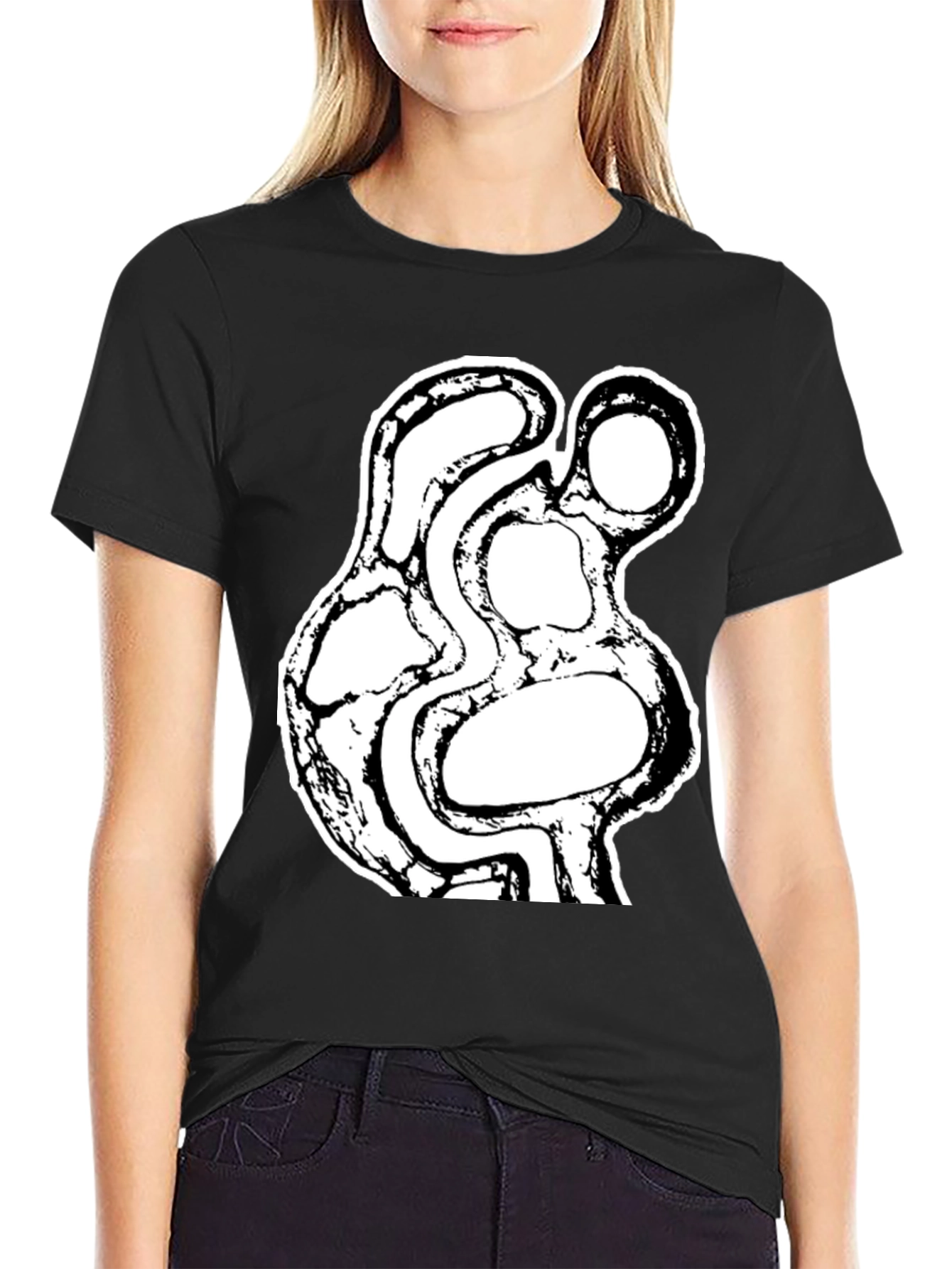 Abstract Art Graphic Black T-Shirt