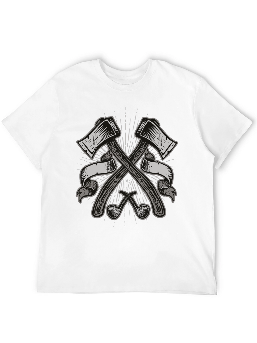 Axe & Pipe Graphic Black T-Shirt