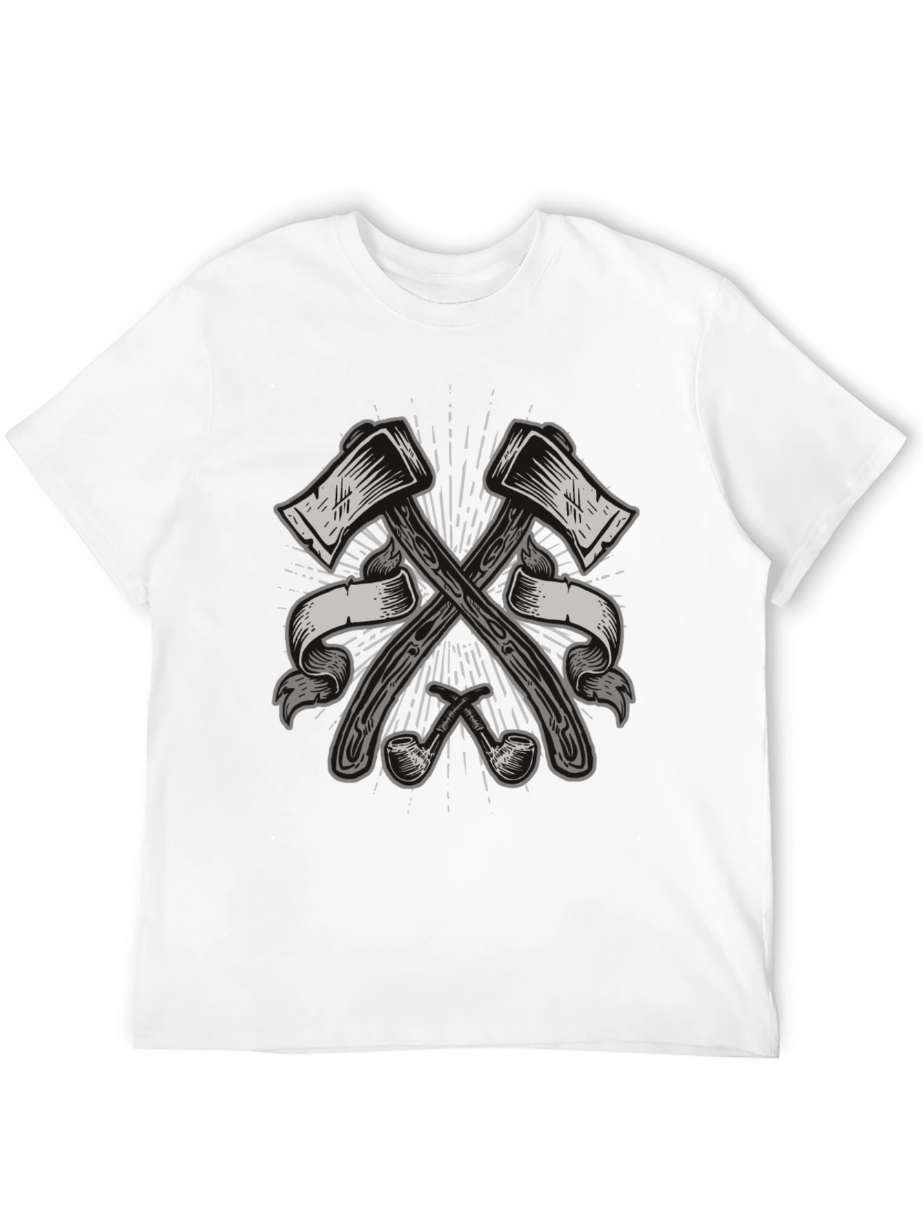 Axe & Pipe Graphic Black T-Shirt