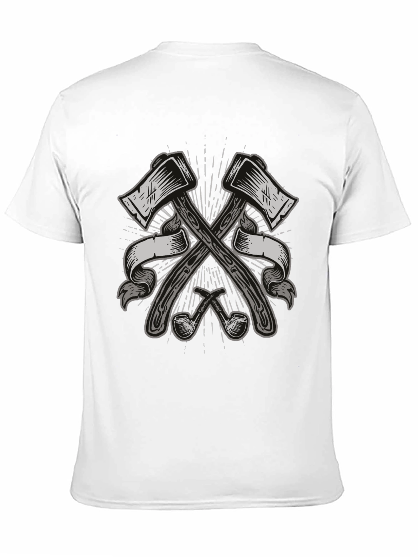 Axe & Pipe Graphic Black T-Shirt