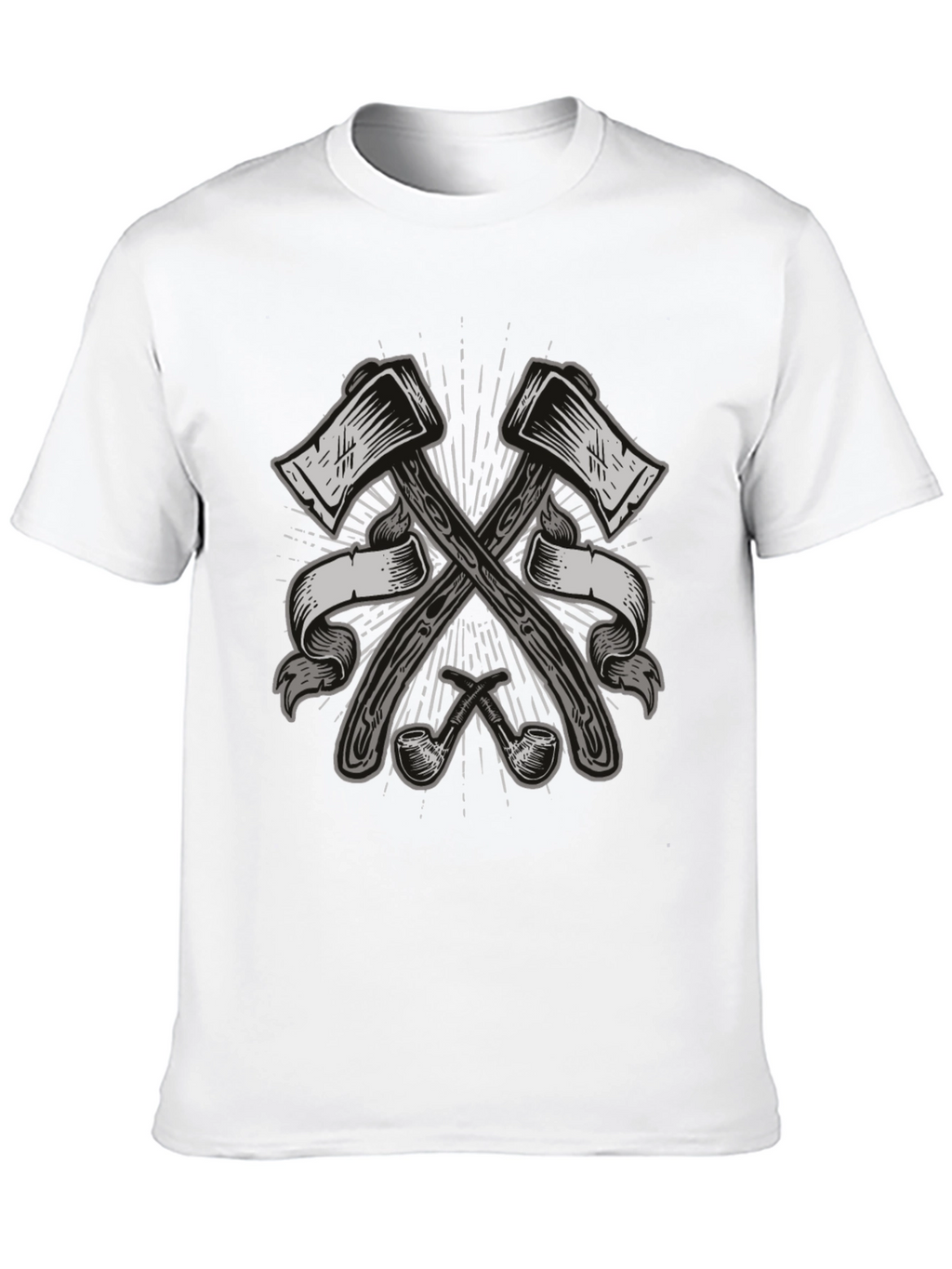 Axe & Pipe Graphic Black T-Shirt