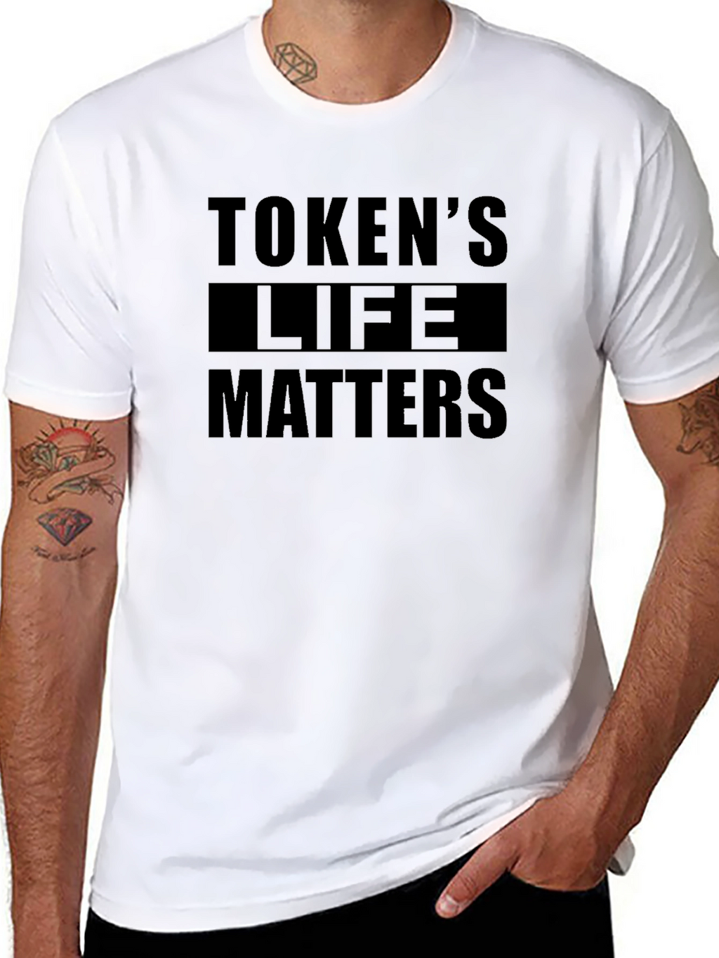 Tokens Life Matters Graphic Tee - Black Cotton T-Shirt