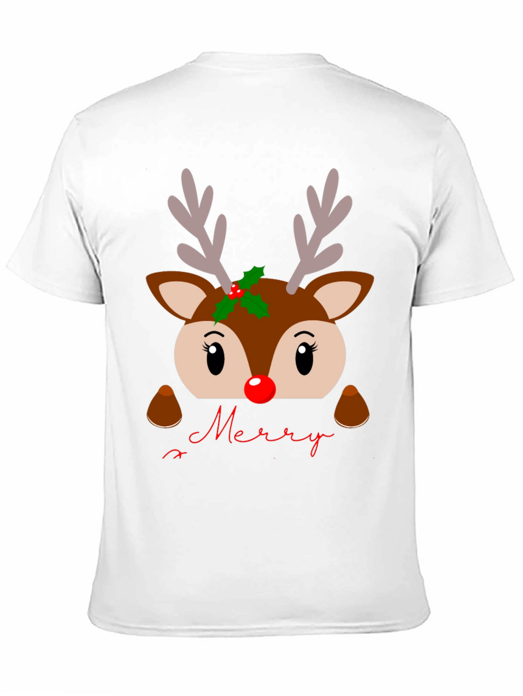 Festive Reindeer Merry Christmas T-Shirt