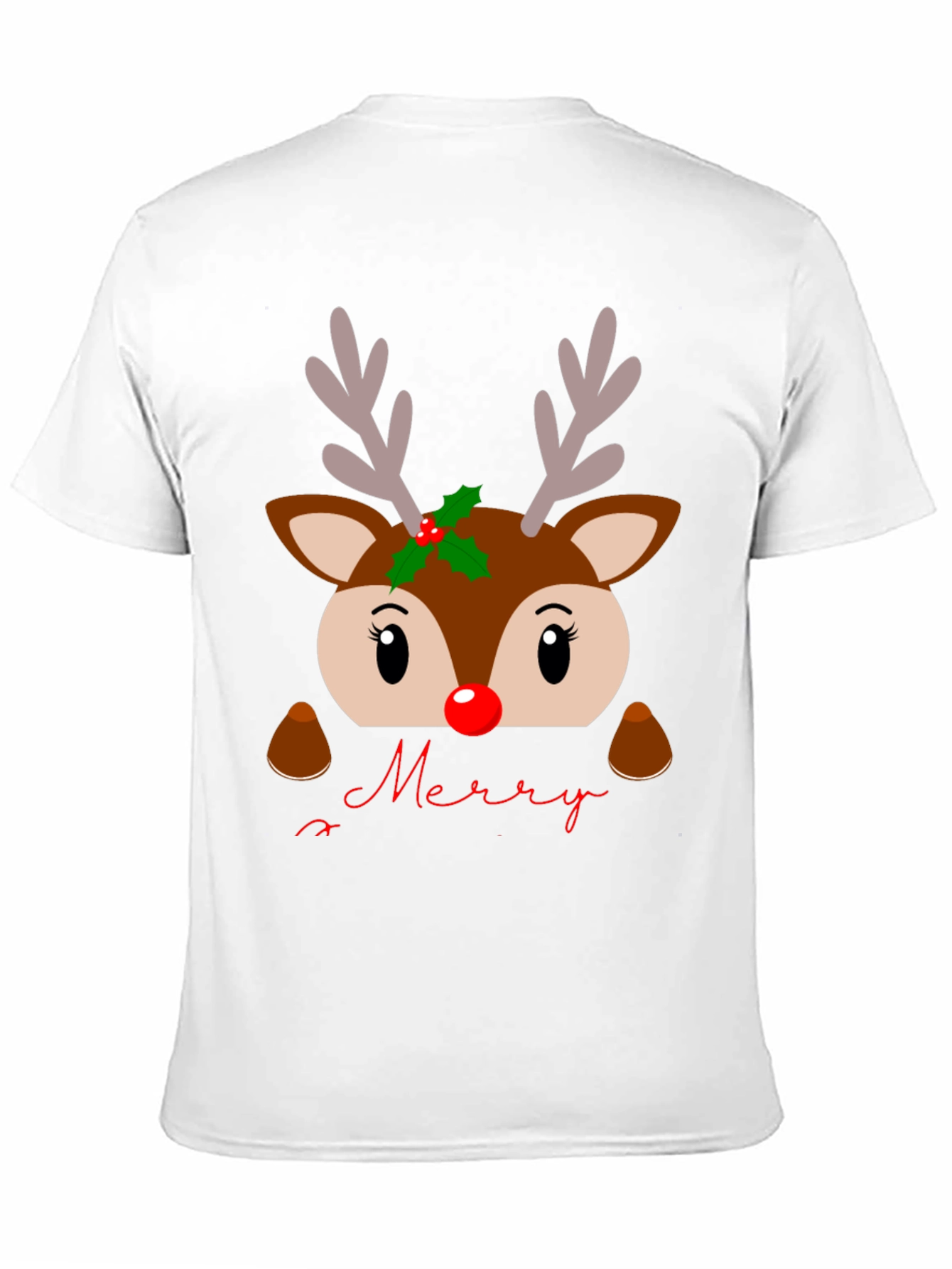 Festive Reindeer Merry Christmas T-Shirt