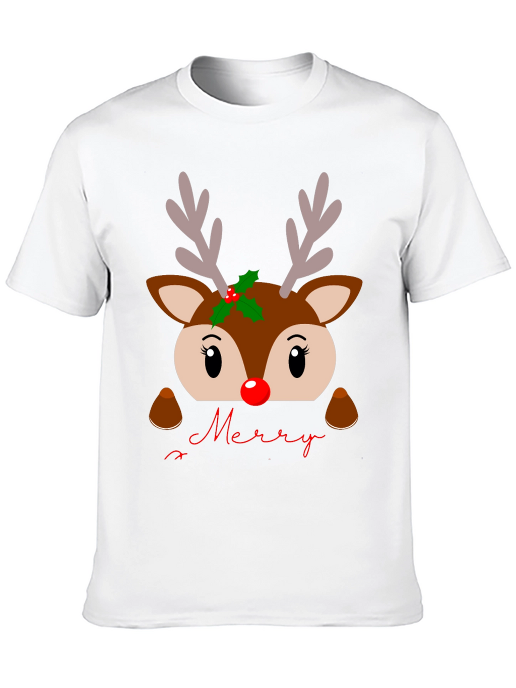 Festive Reindeer Merry Christmas T-Shirt
