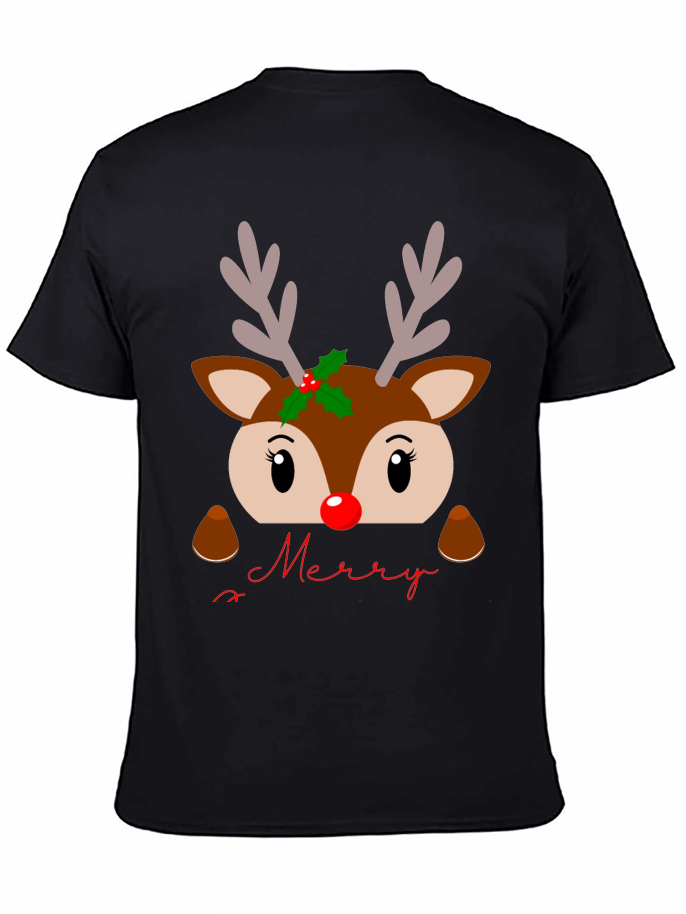 Festive Reindeer Merry Christmas T-Shirt