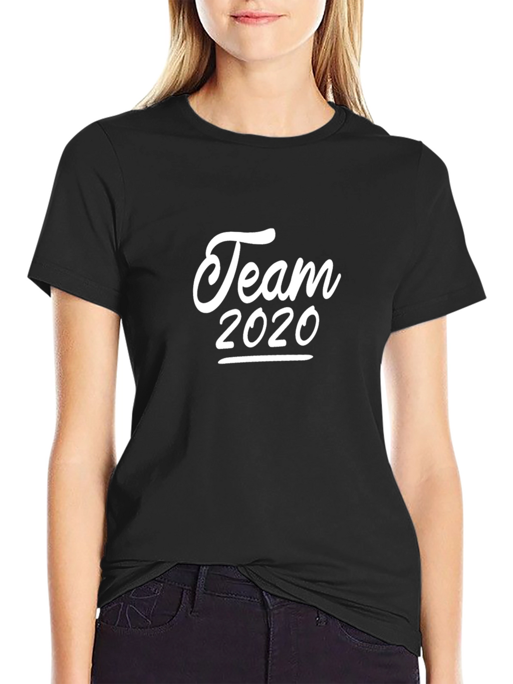 Team 2020 T-Shirt - Black Crew Neck Tee