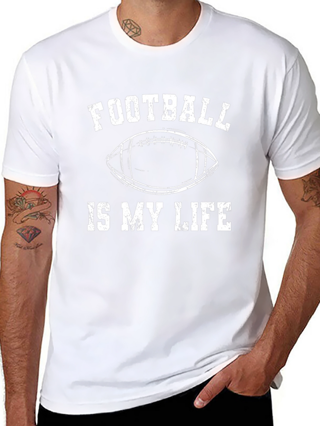 Football Is My Life T-Shirt - Black