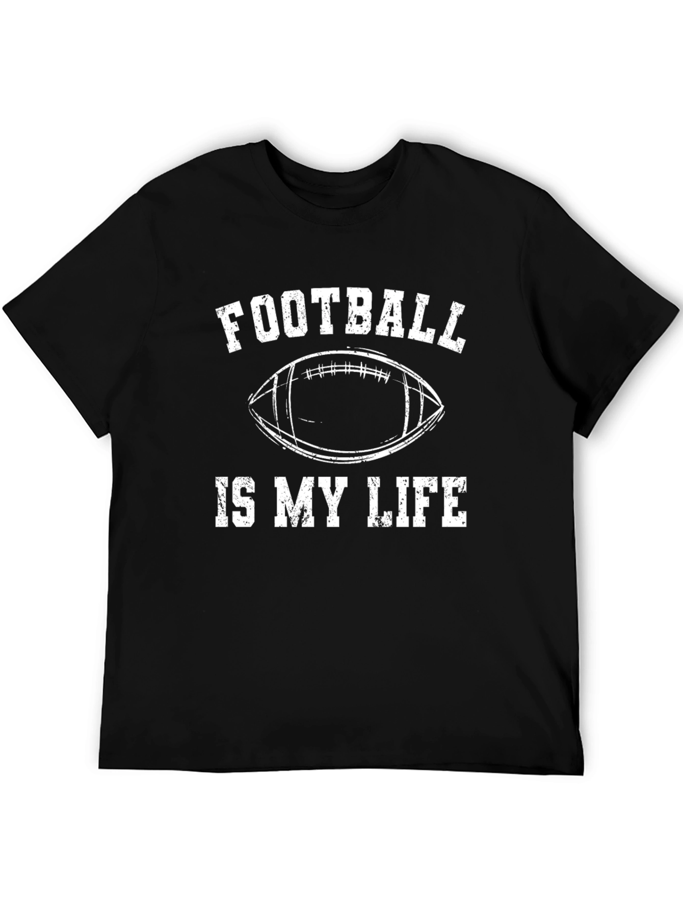 Football Is My Life T-Shirt - Black