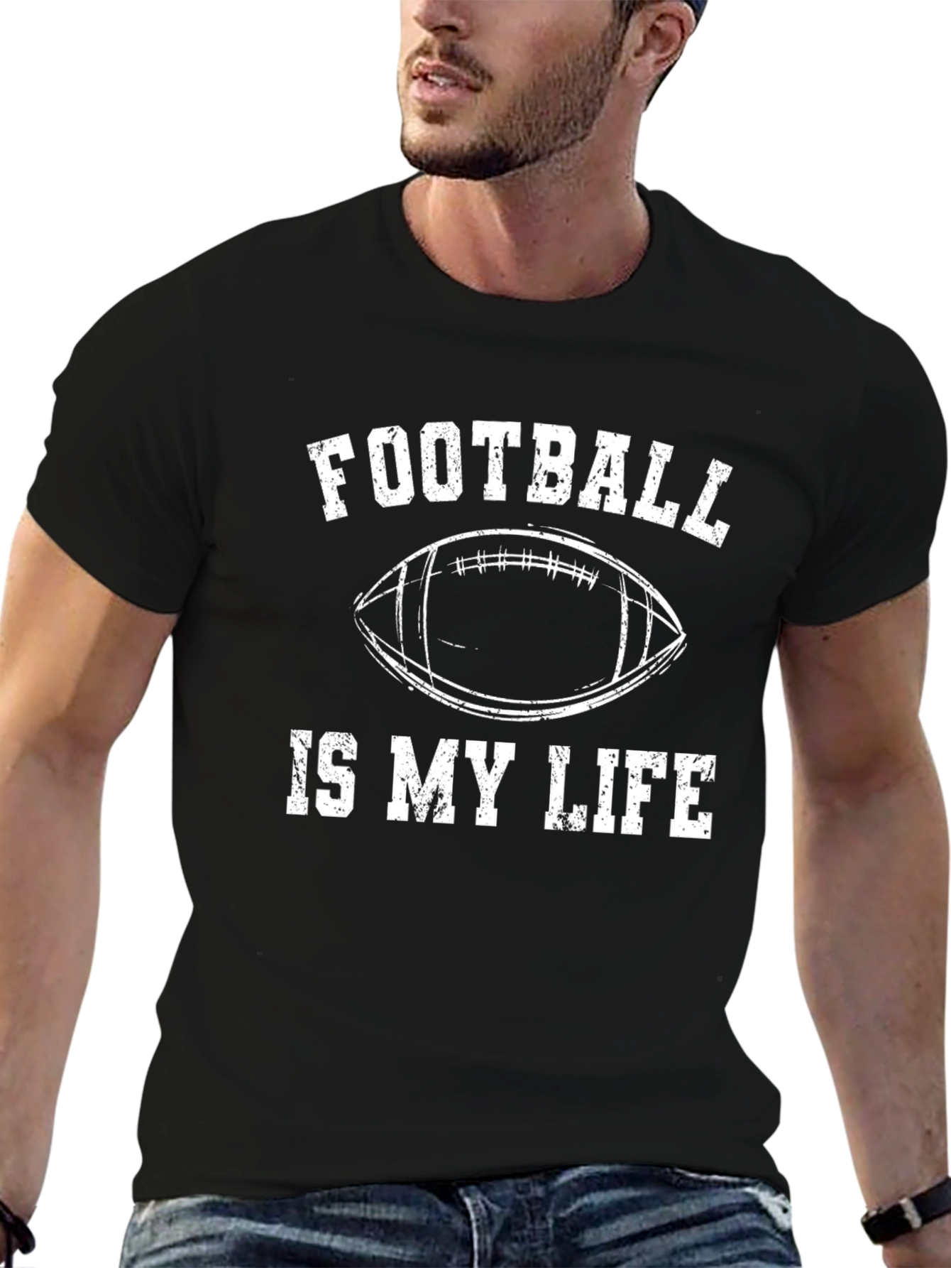 Football Is My Life T-Shirt - Black