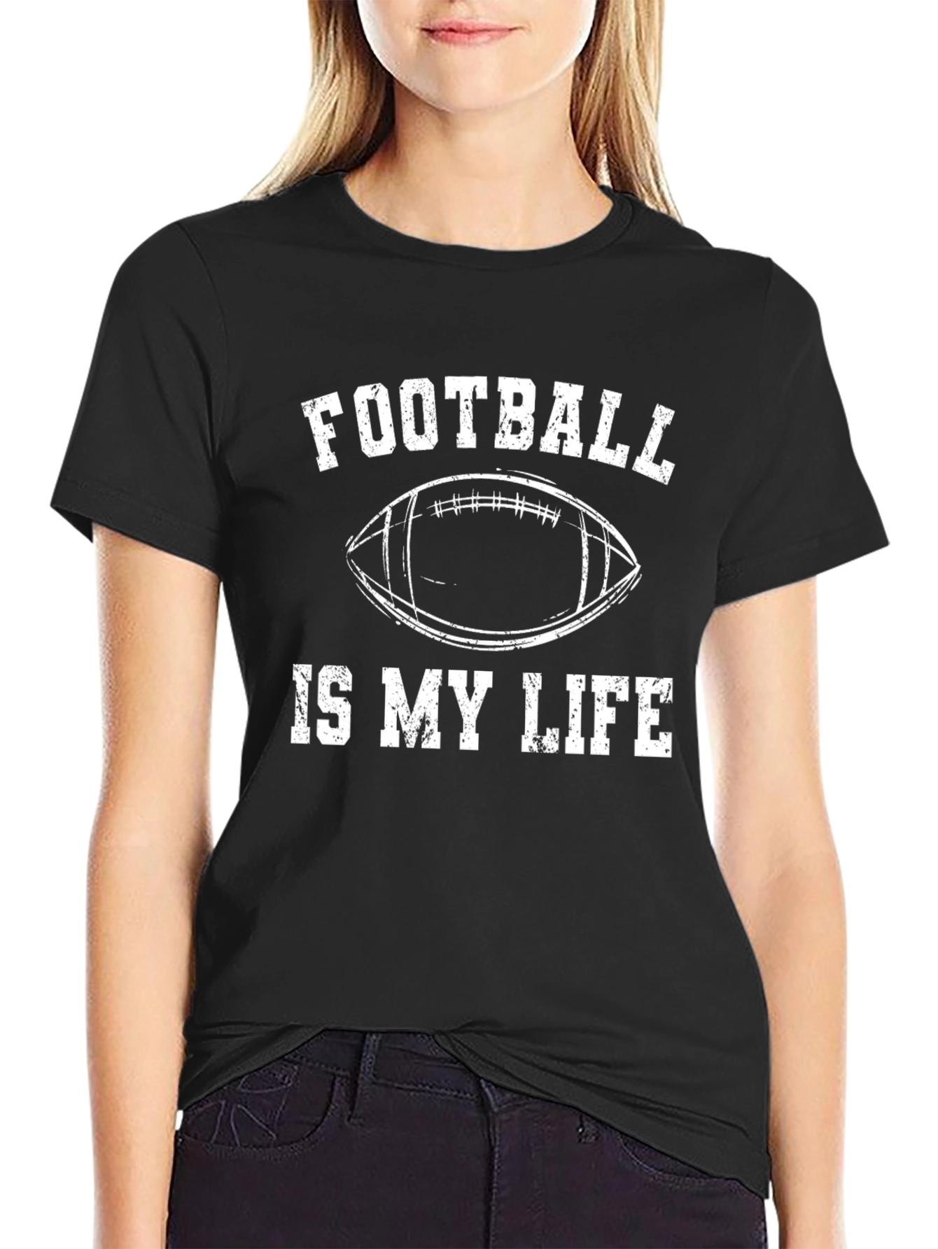 Football Is My Life T-Shirt - Black