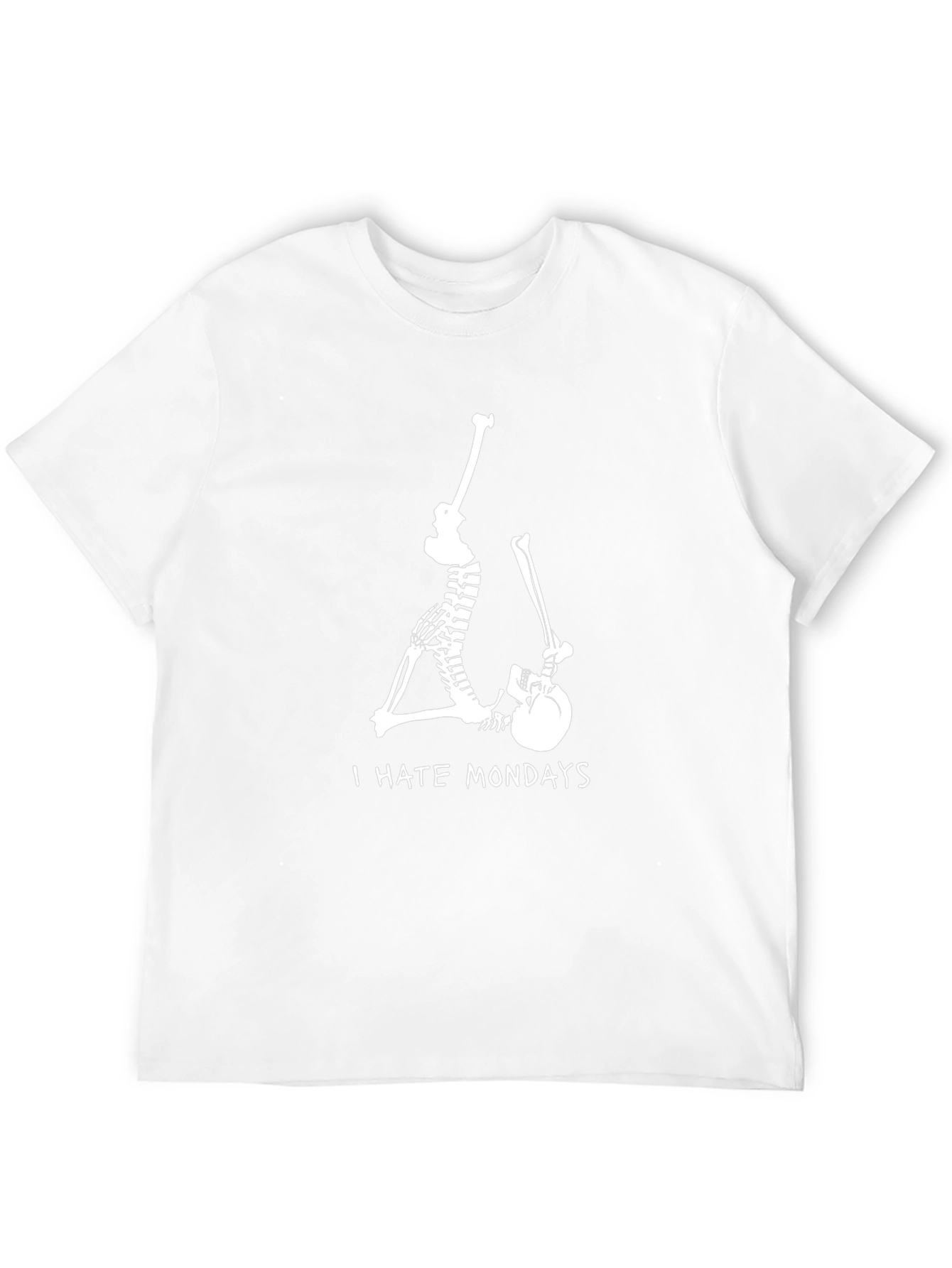 Skeleton I Hate Mondays Black Graphic Tee