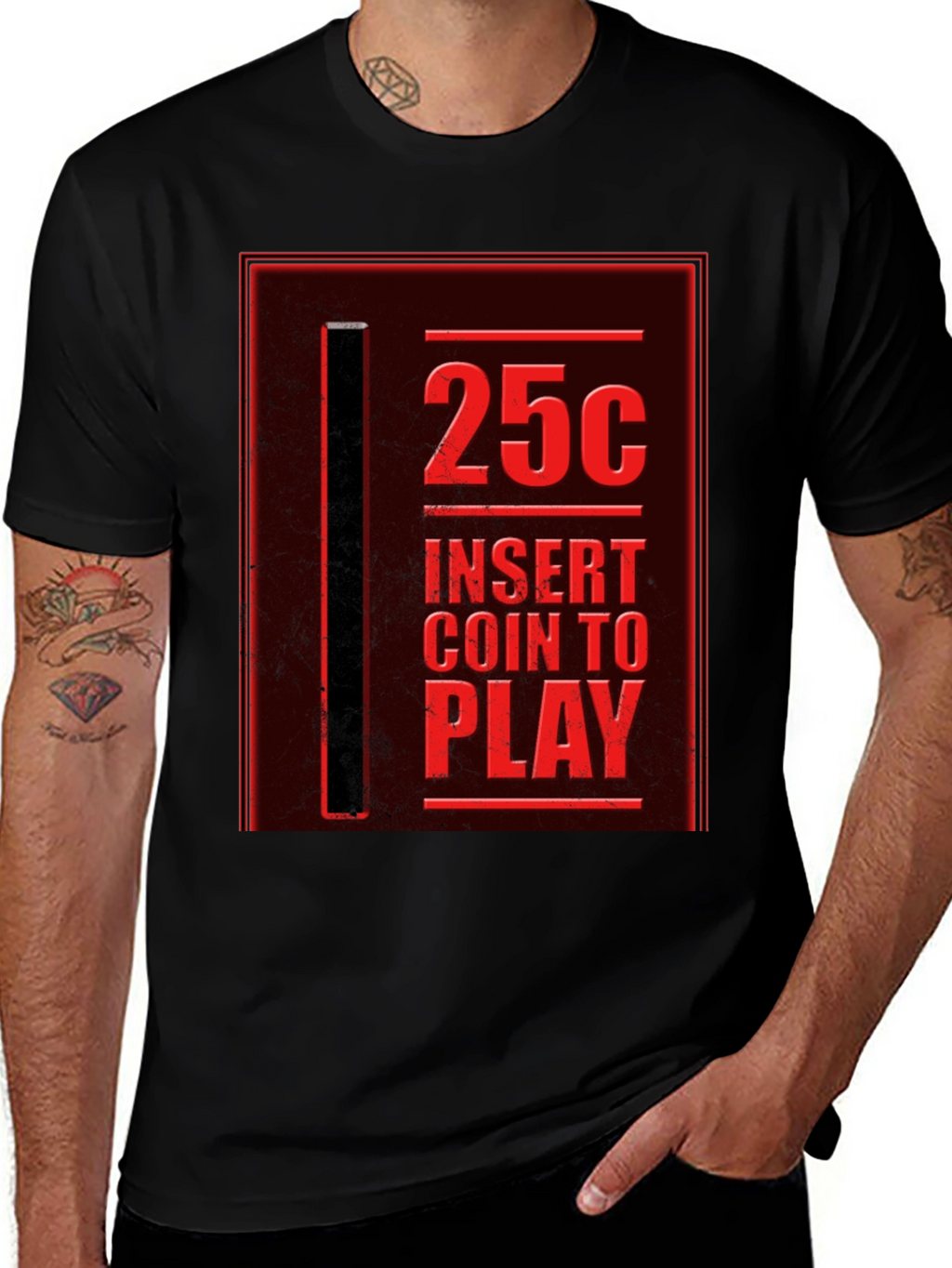 Retro Arcade T-Shirt - 25¢ Insert Coin to Play!
