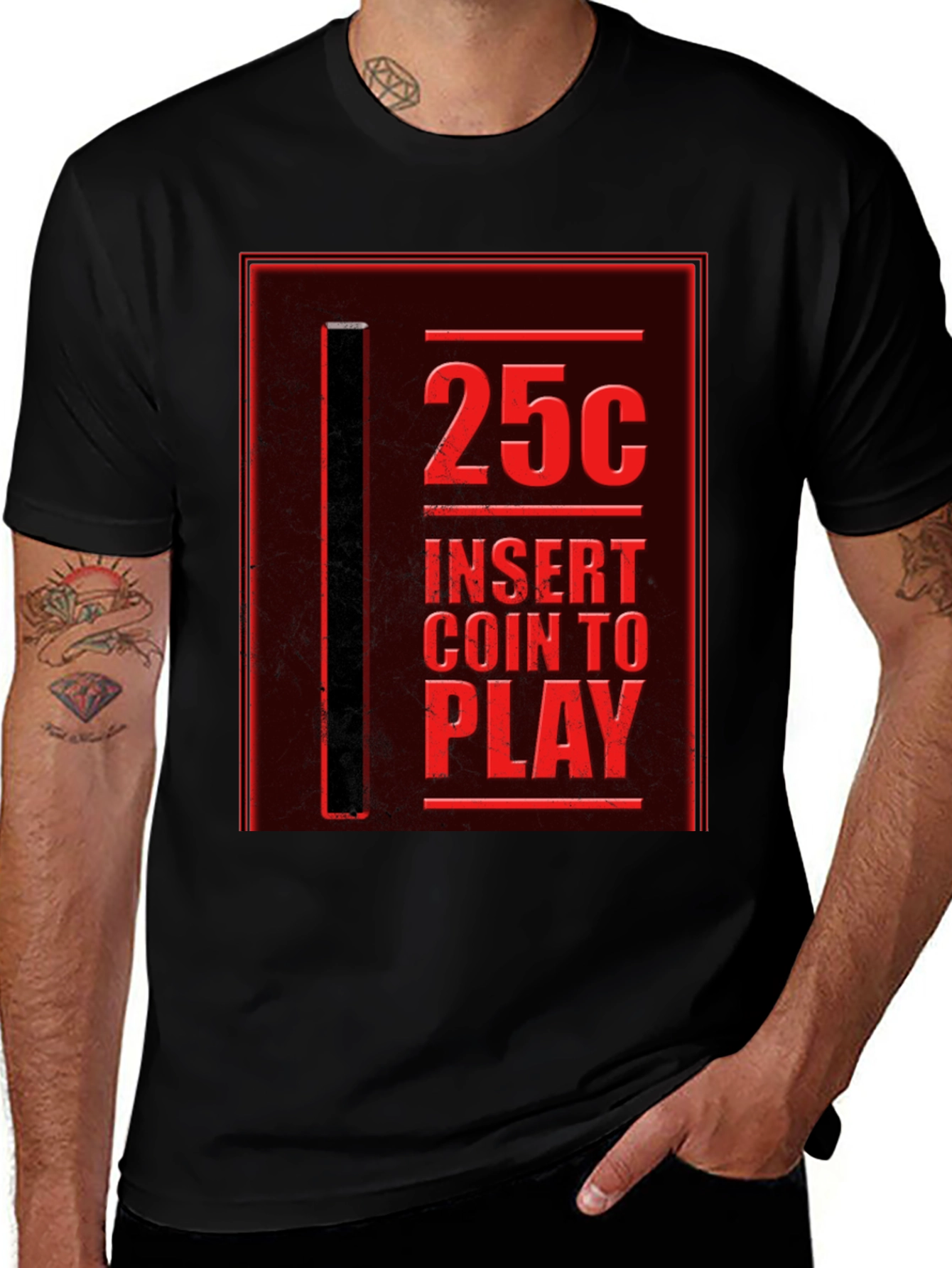 Retro Arcade T-Shirt - 25¢ Insert Coin to Play!