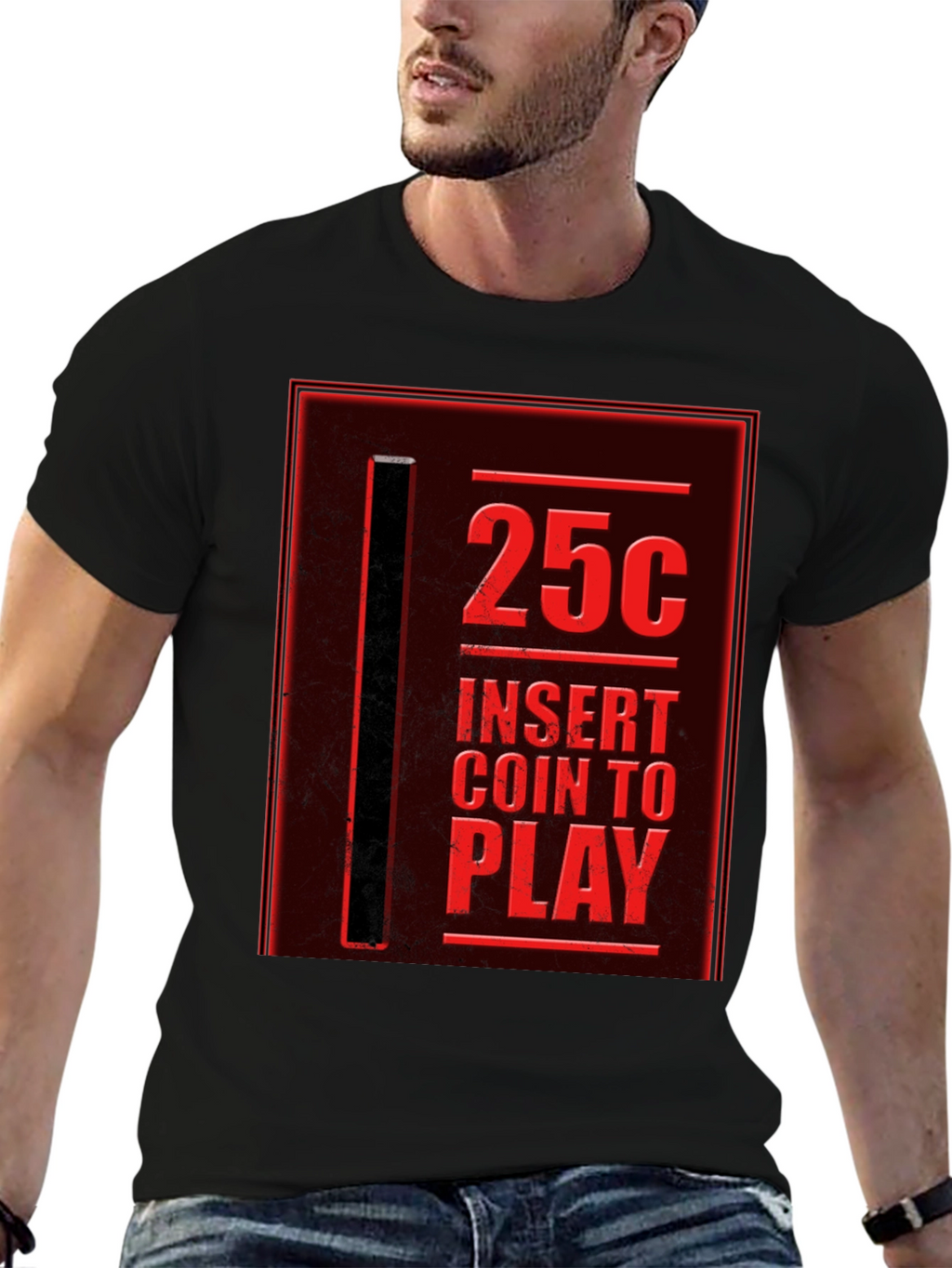 Retro Arcade T-Shirt - 25¢ Insert Coin to Play!