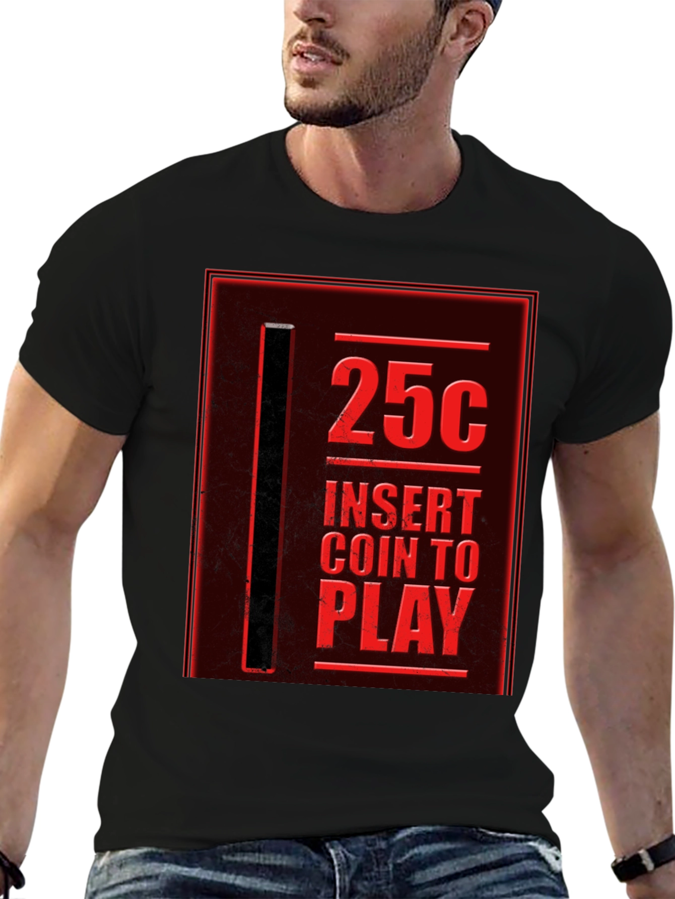 Retro Arcade T-Shirt - 25¢ Insert Coin to Play!