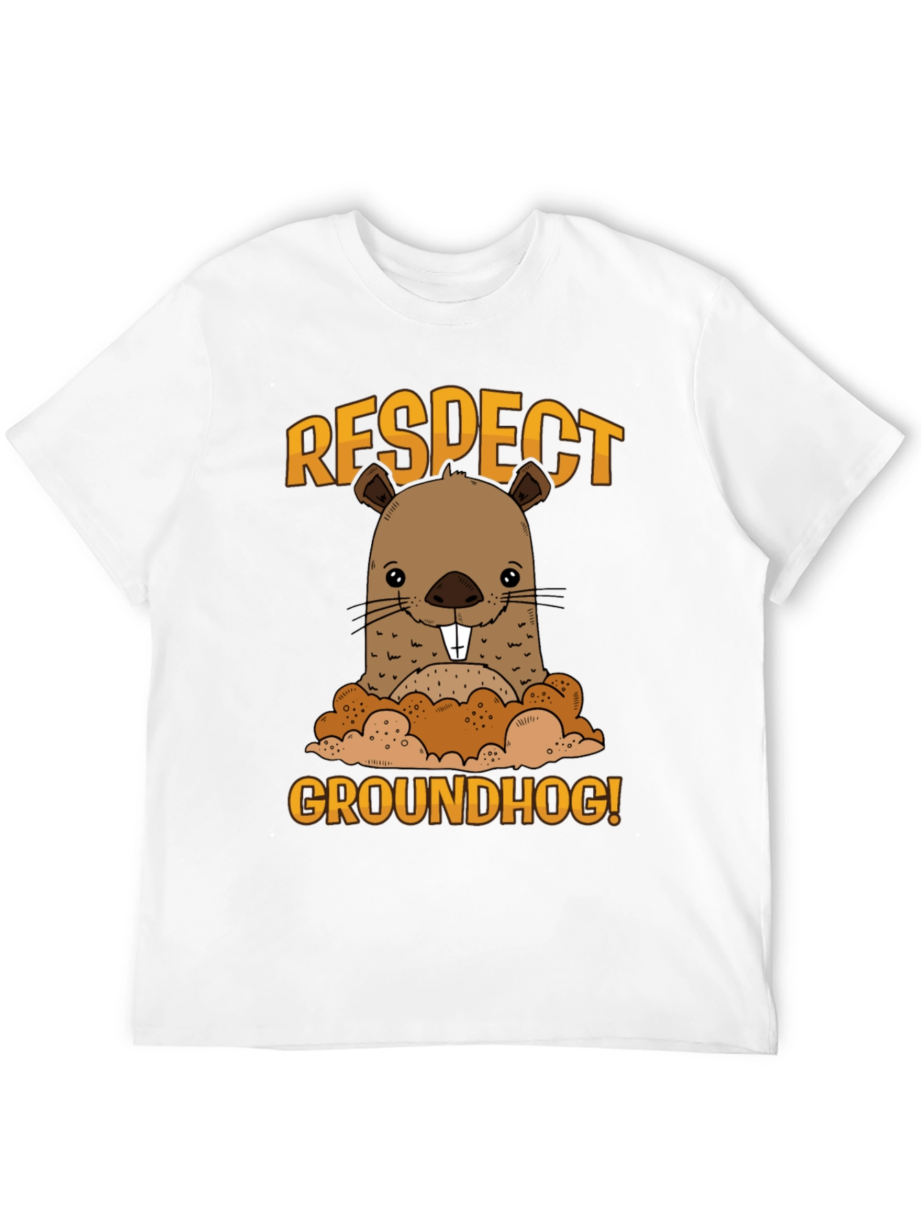 Respect Groundhog Funny Graphic T-Shirt