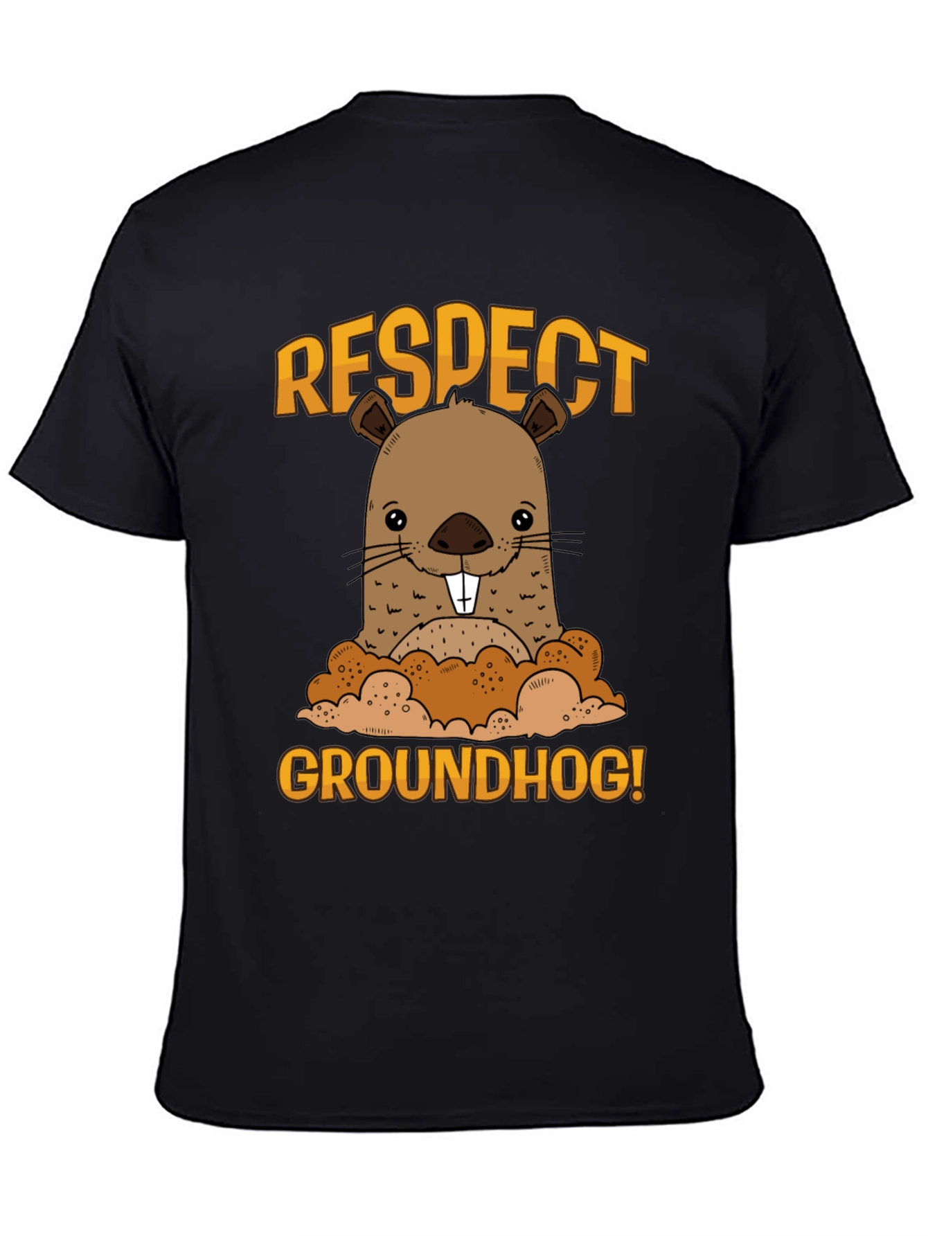 Respect Groundhog Funny Graphic T-Shirt
